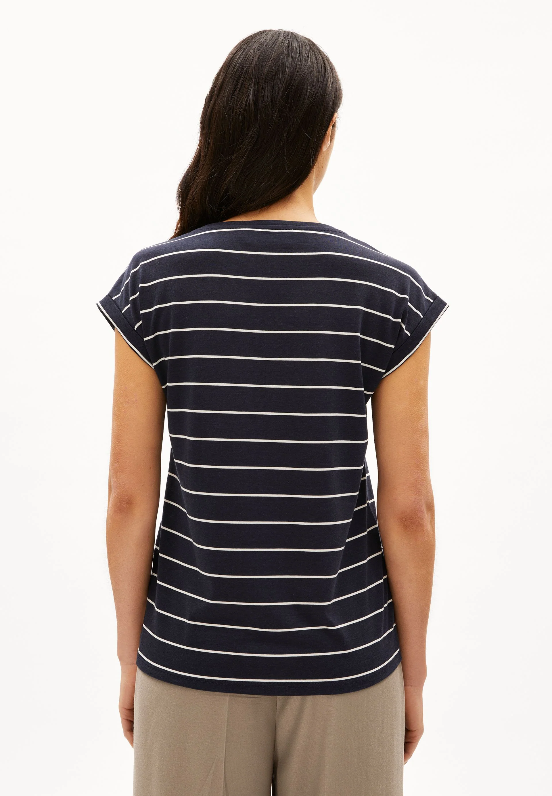 JILAANA FINE STRIPES | night sky-oatmilk - Image 2