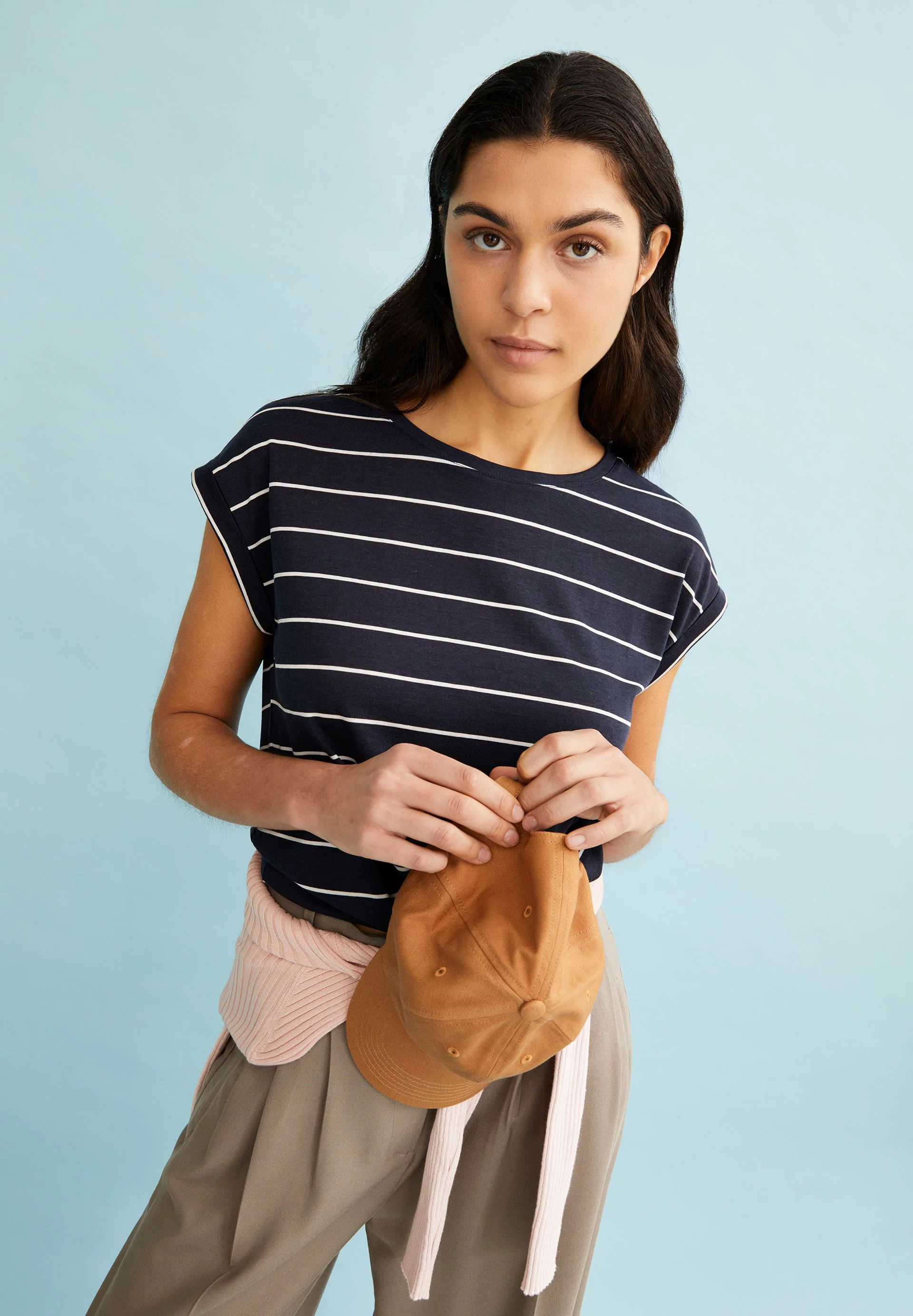 JILAANA FINE STRIPES | night sky-oatmilk - Image 4