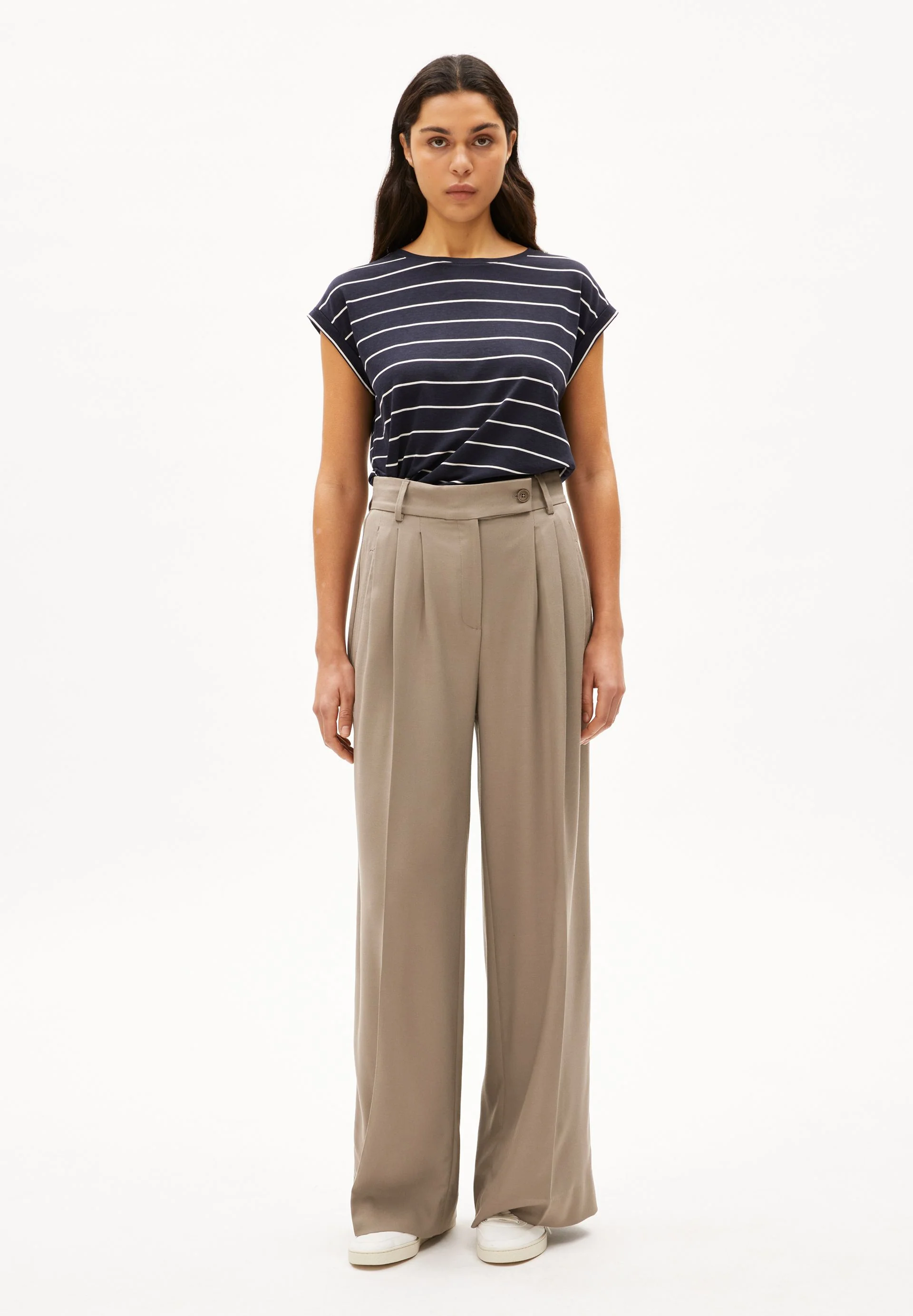 JILAANA FINE STRIPES | night sky-oatmilk - Image 5