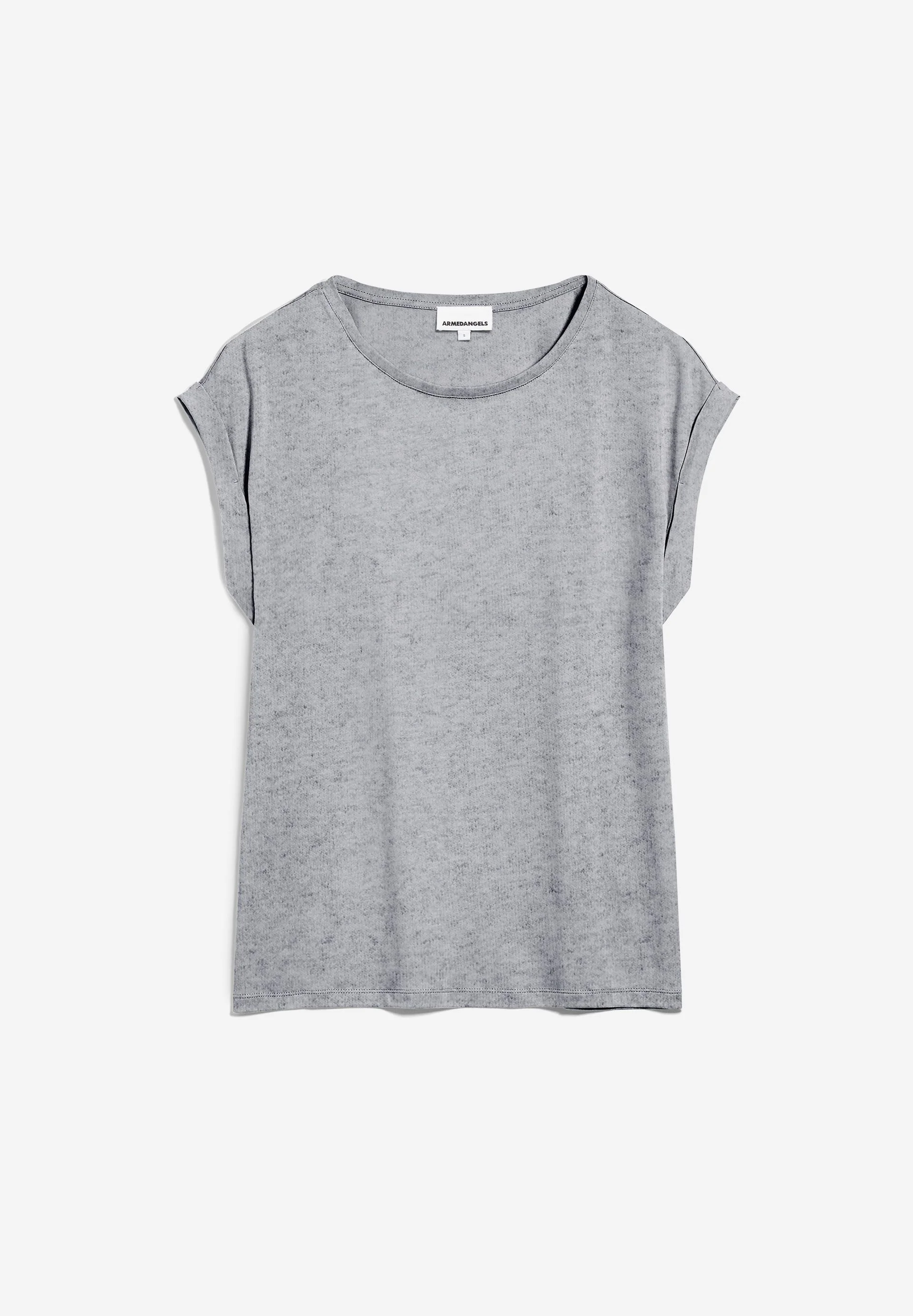 JILAANA T-SHIRT | mid grey melange - Image 6