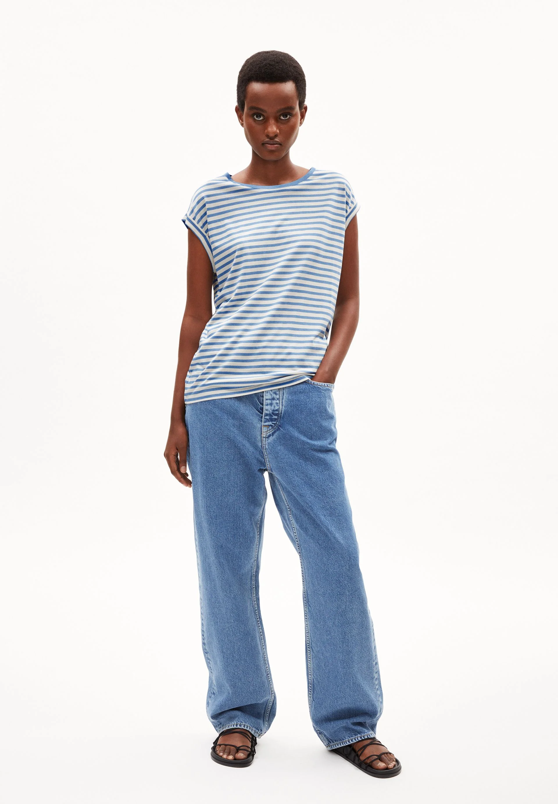 JILAANA STRIPES | iceberg blue-oatmilk - Image 5
