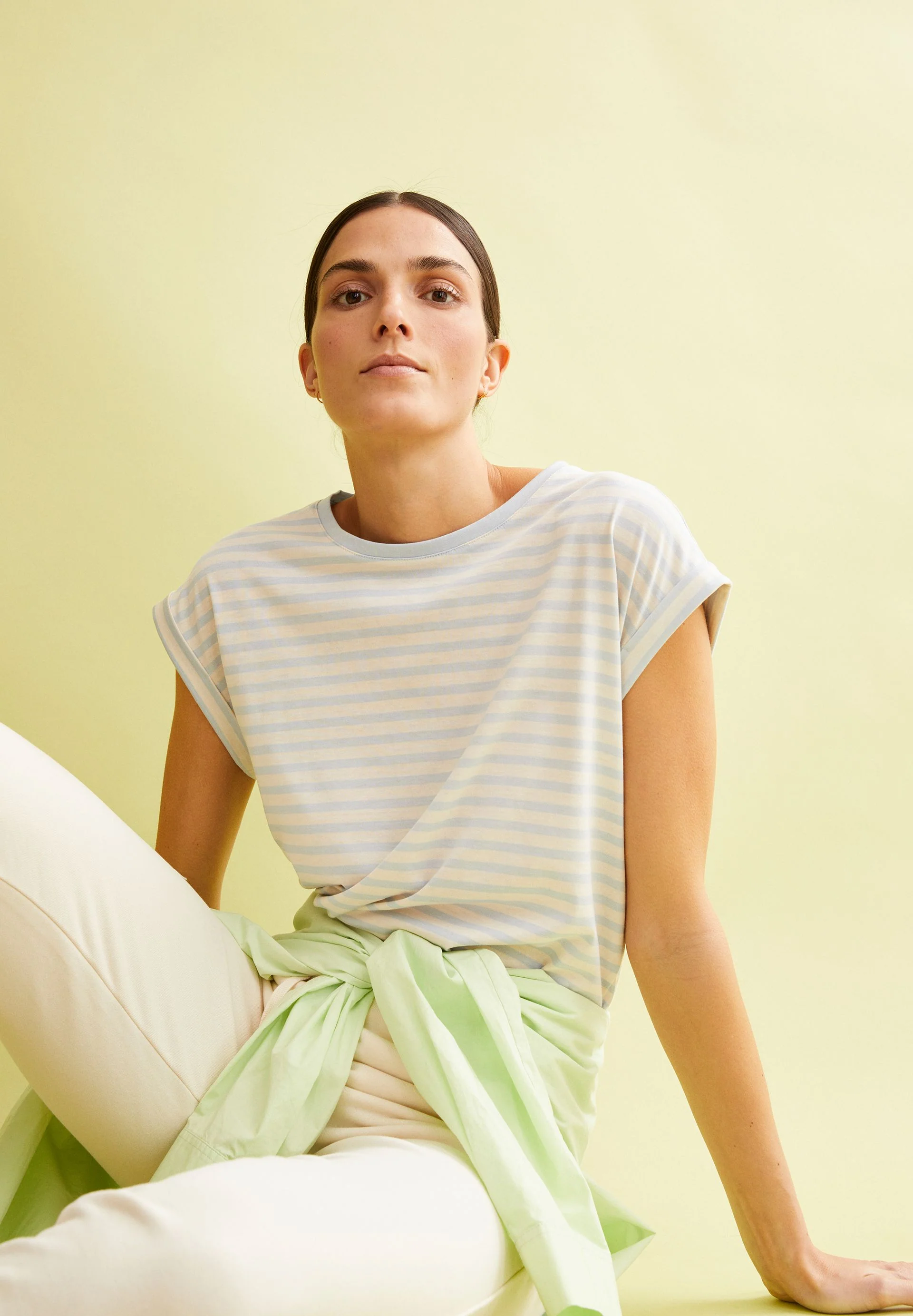 JILAANA STRIPES | morning sky-oatmilk - Image 4