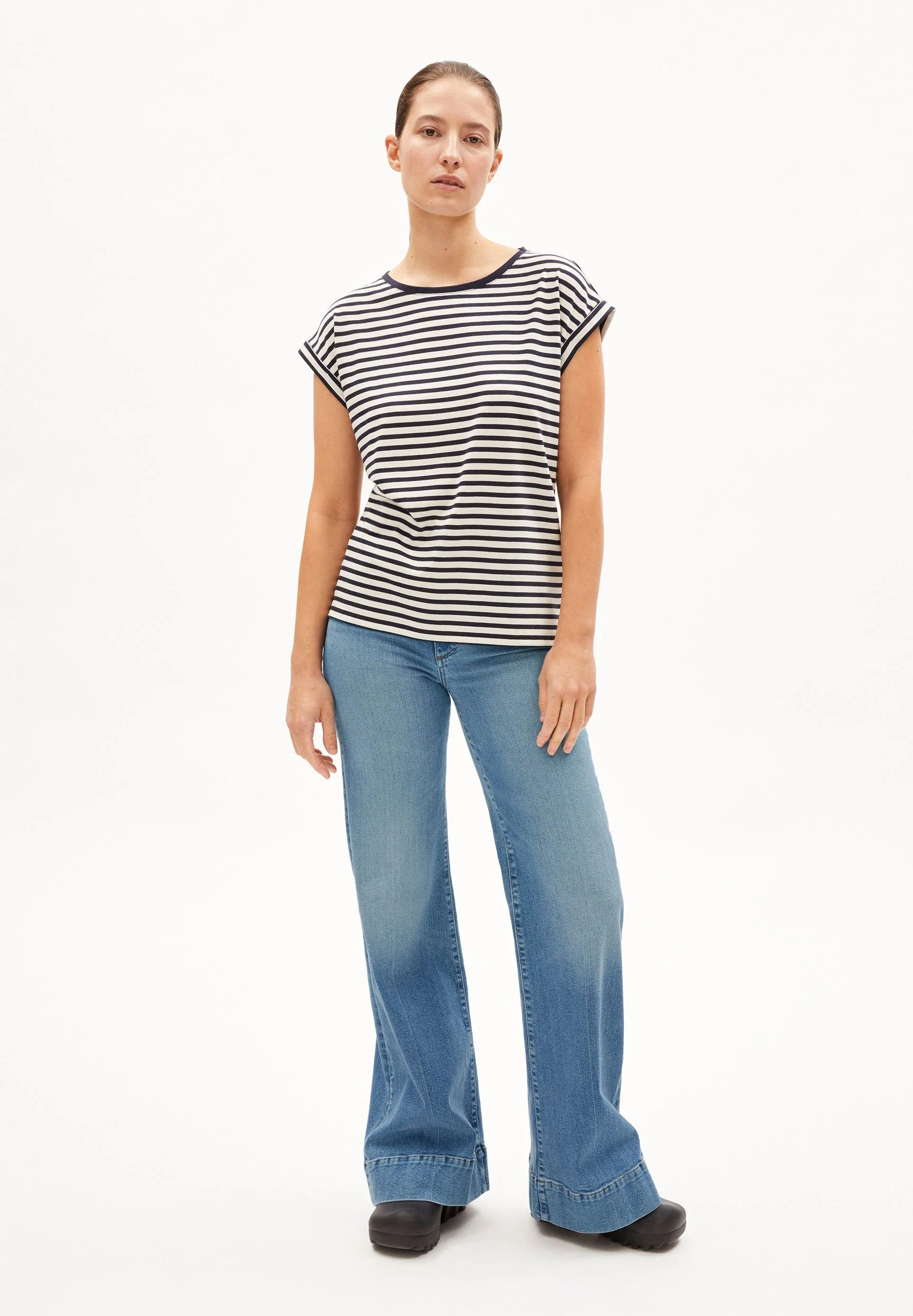JILAANA STRIPES | night sky-oatmilk - Image 5