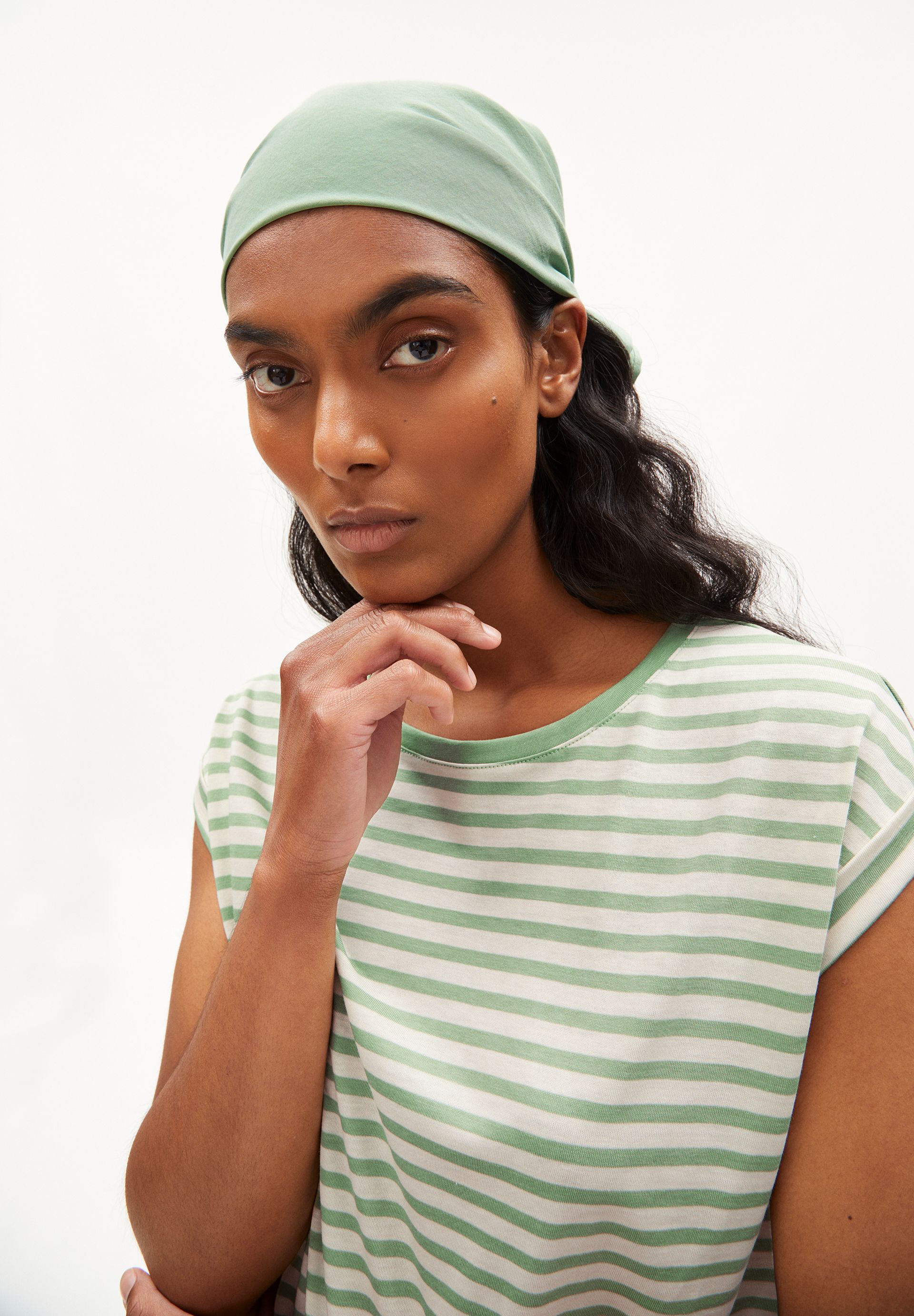 JILAANA STRIPES | smith green-oatmilk - Image 3