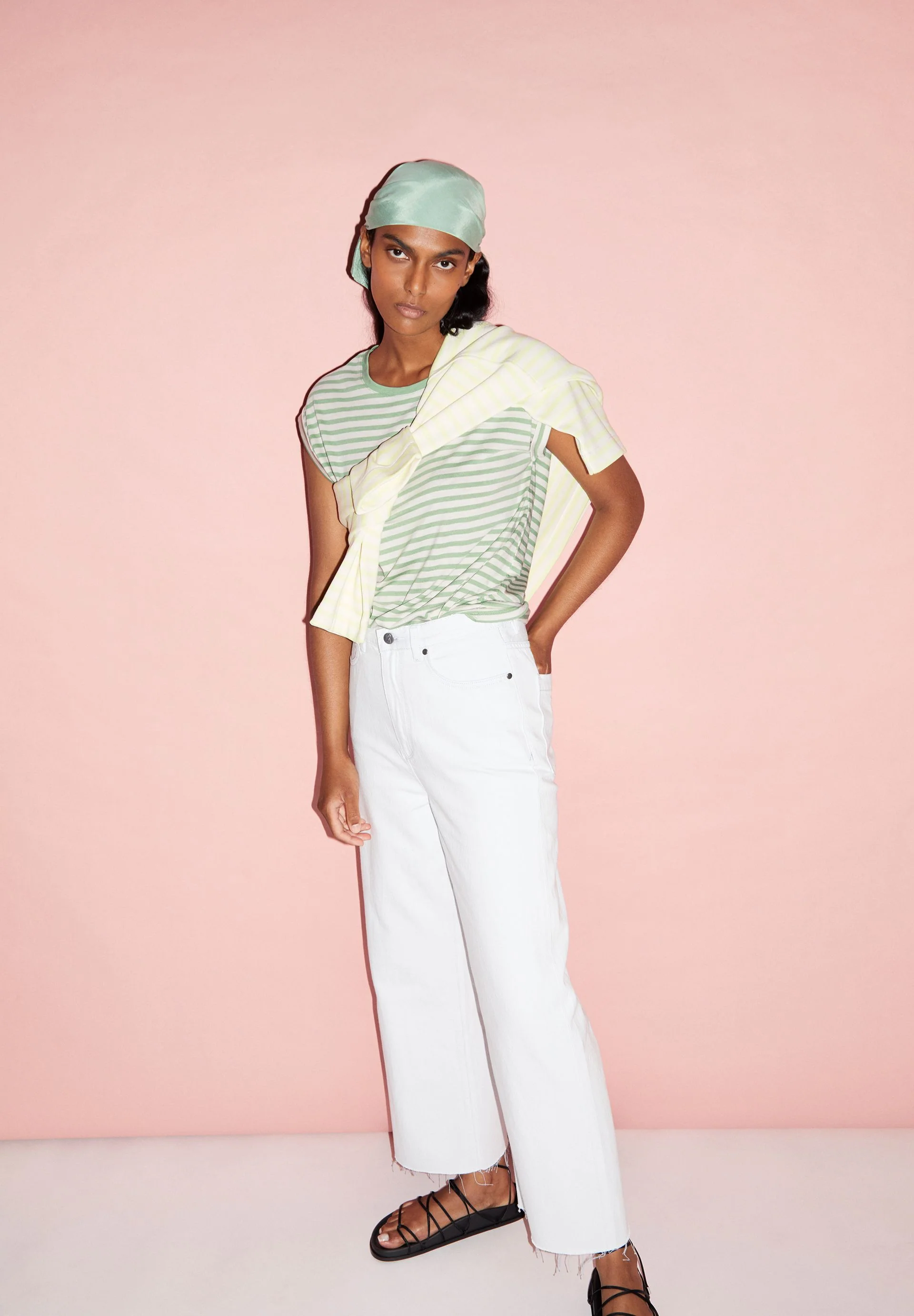 JILAANA STRIPES | smith green-oatmilk - Image 4