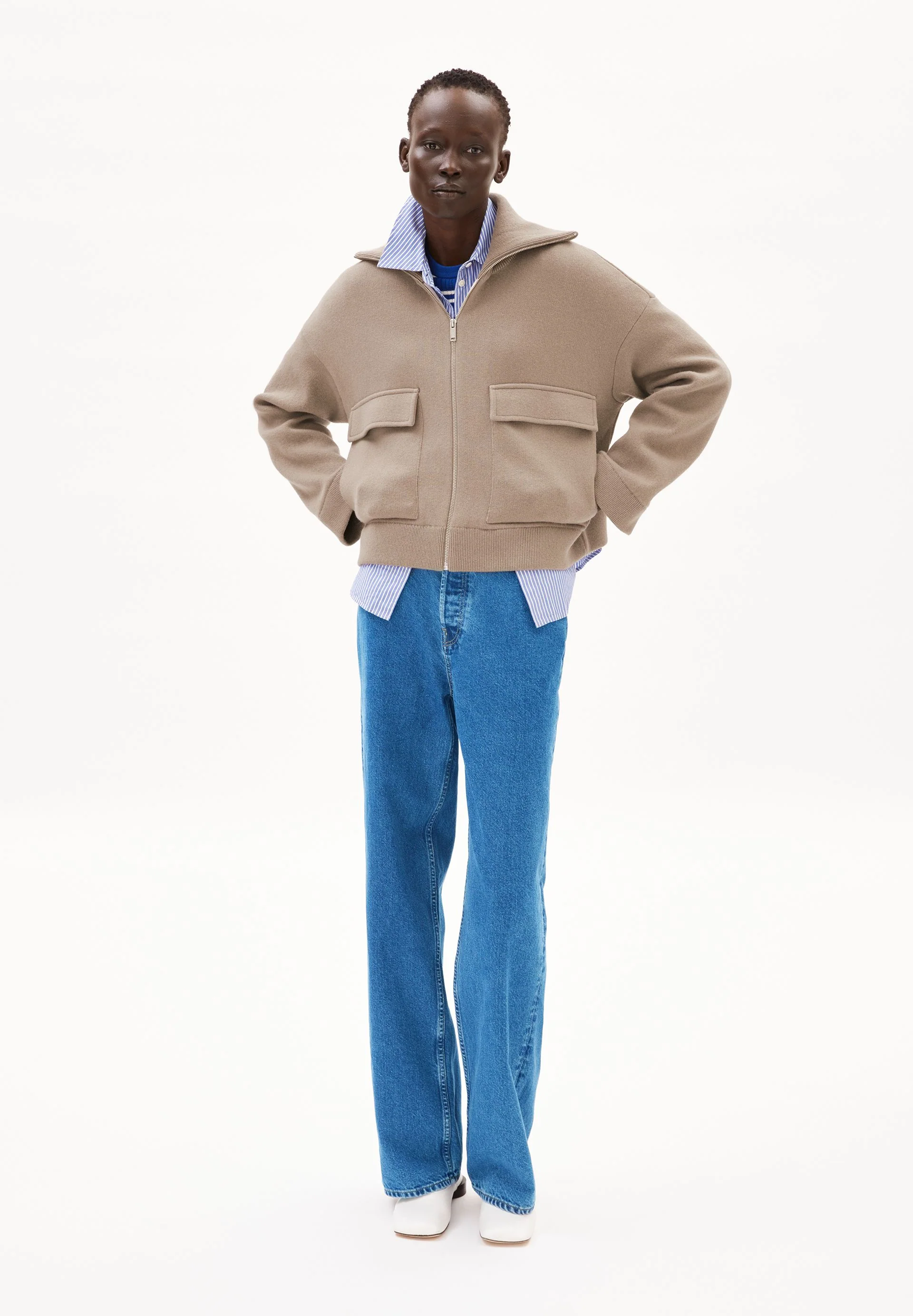 JOANIAAS STRICKJACKE | shiitake - Image 5