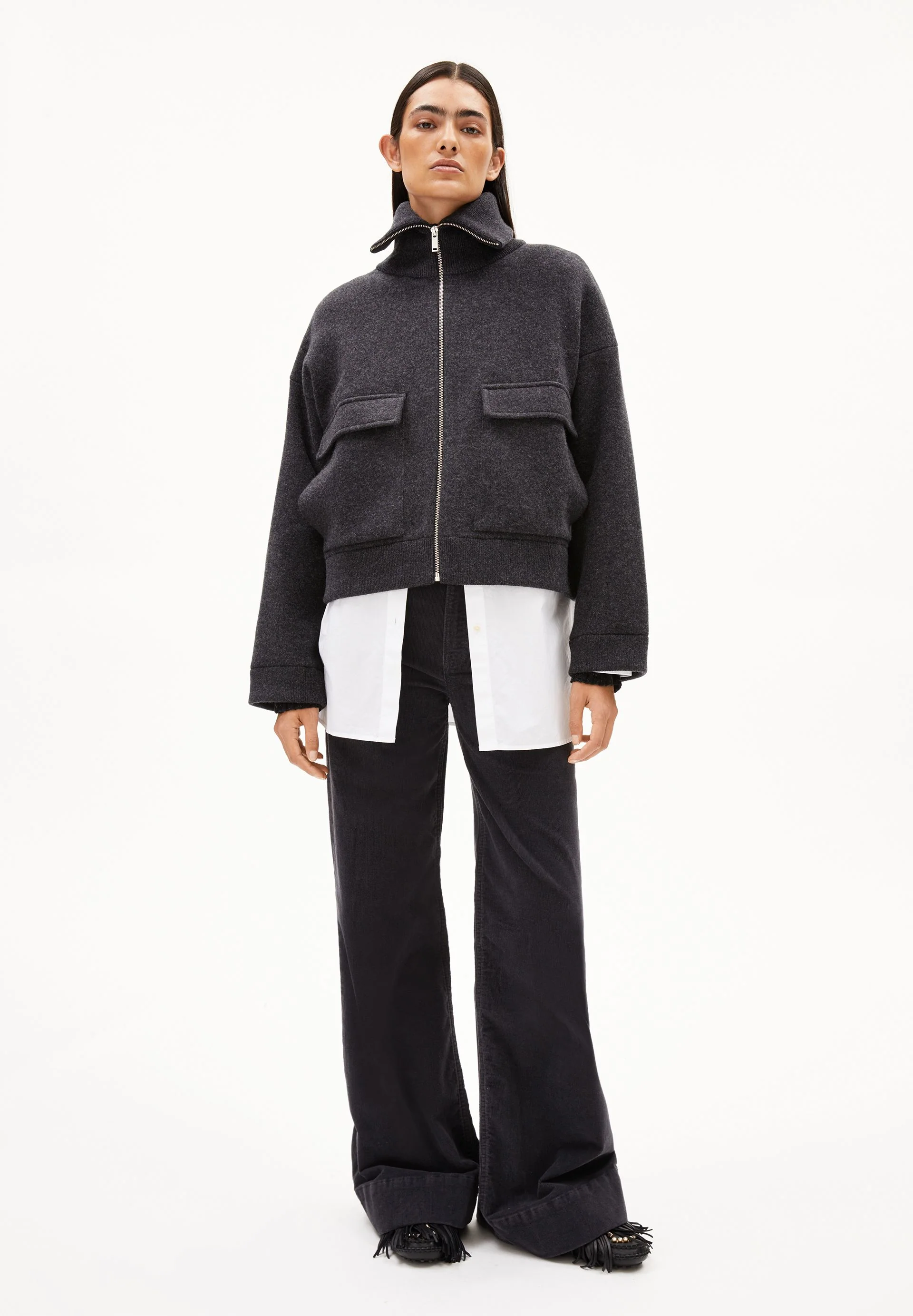 JOANIAAS STRICKJACKE | steel melange - Image 5