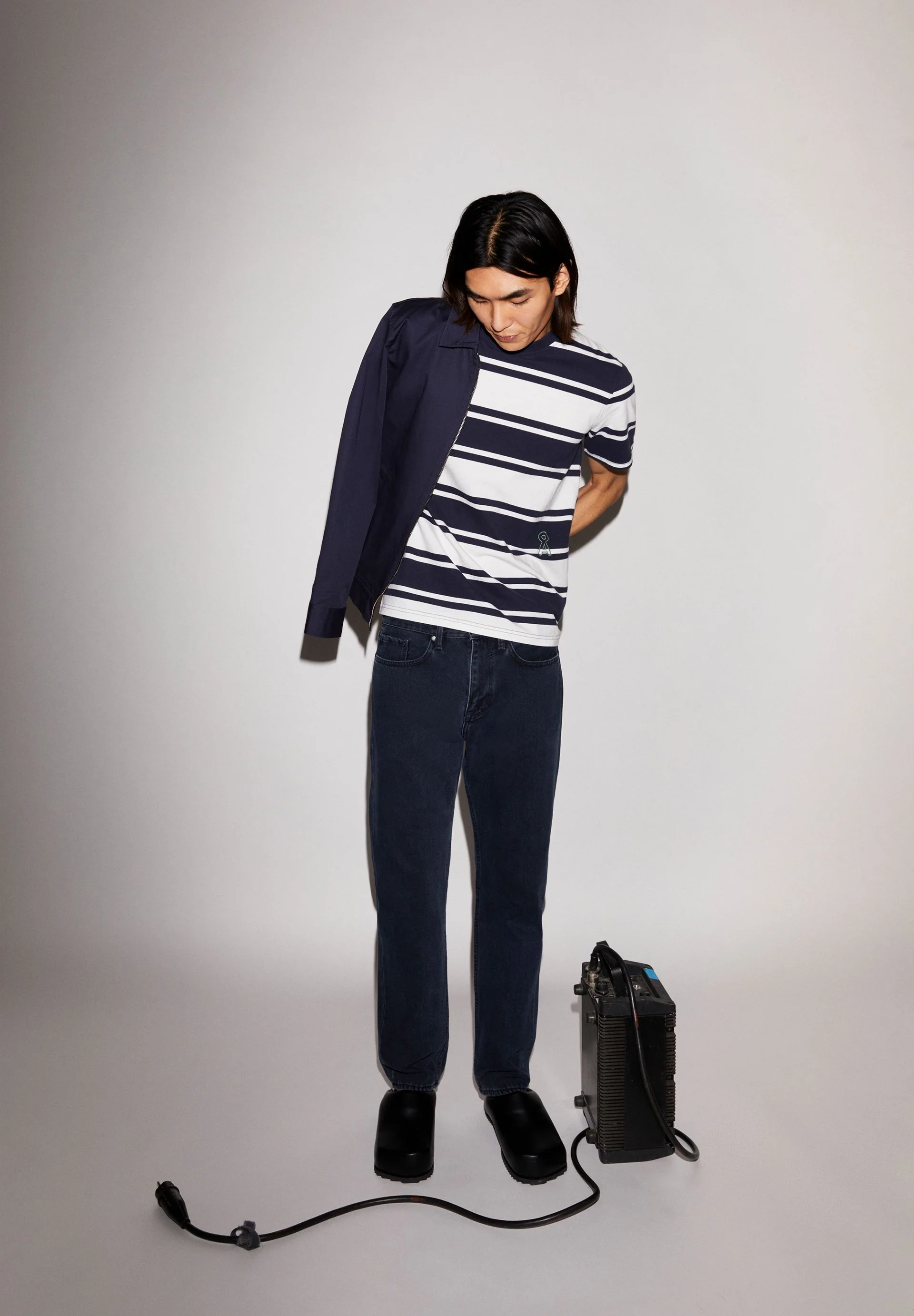 JOSCHAA STRIPES | night sky-off white - Image 4