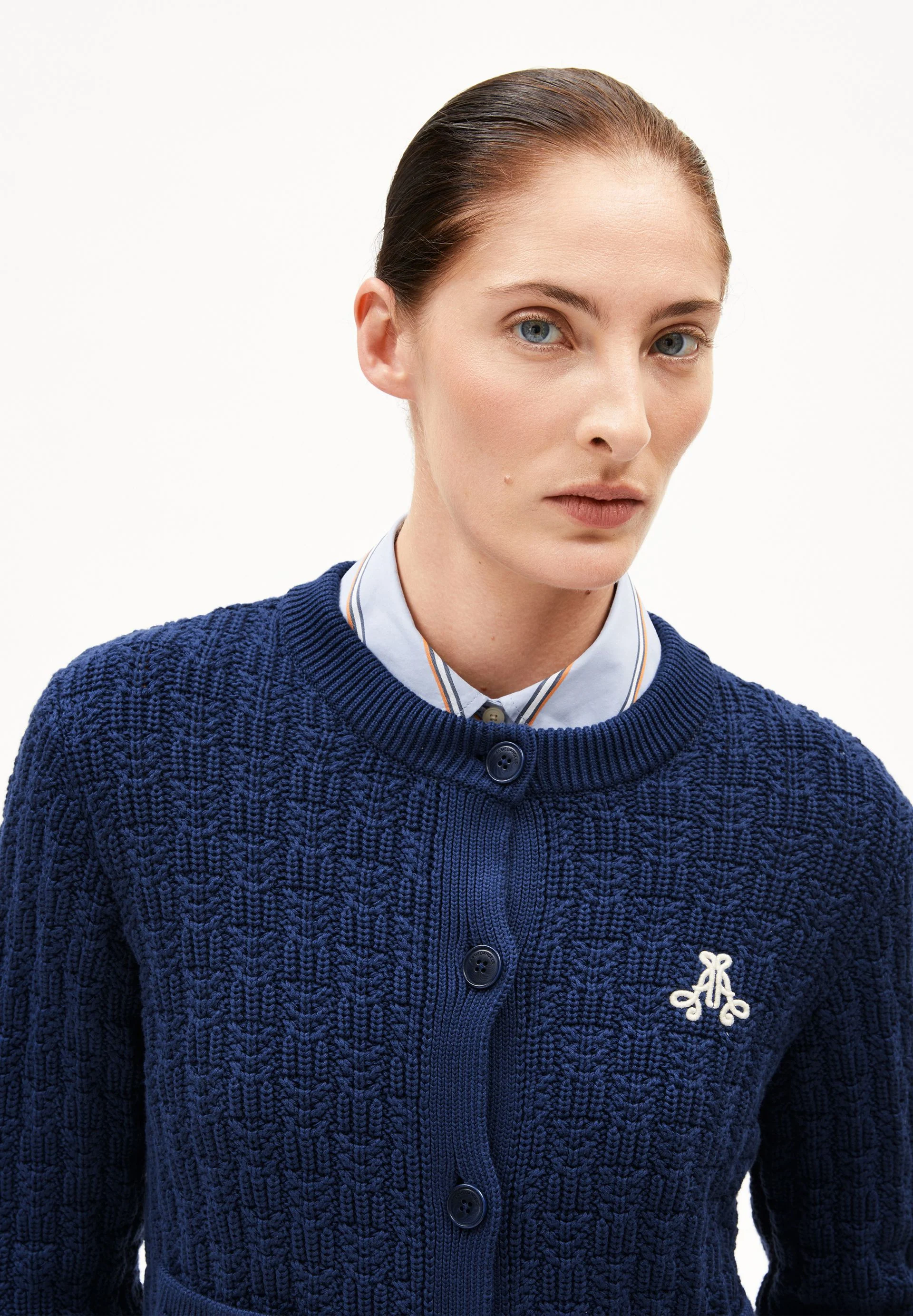 JULIAANAS STRUCTURE STRICKJACKE | blue noon - Image 3
