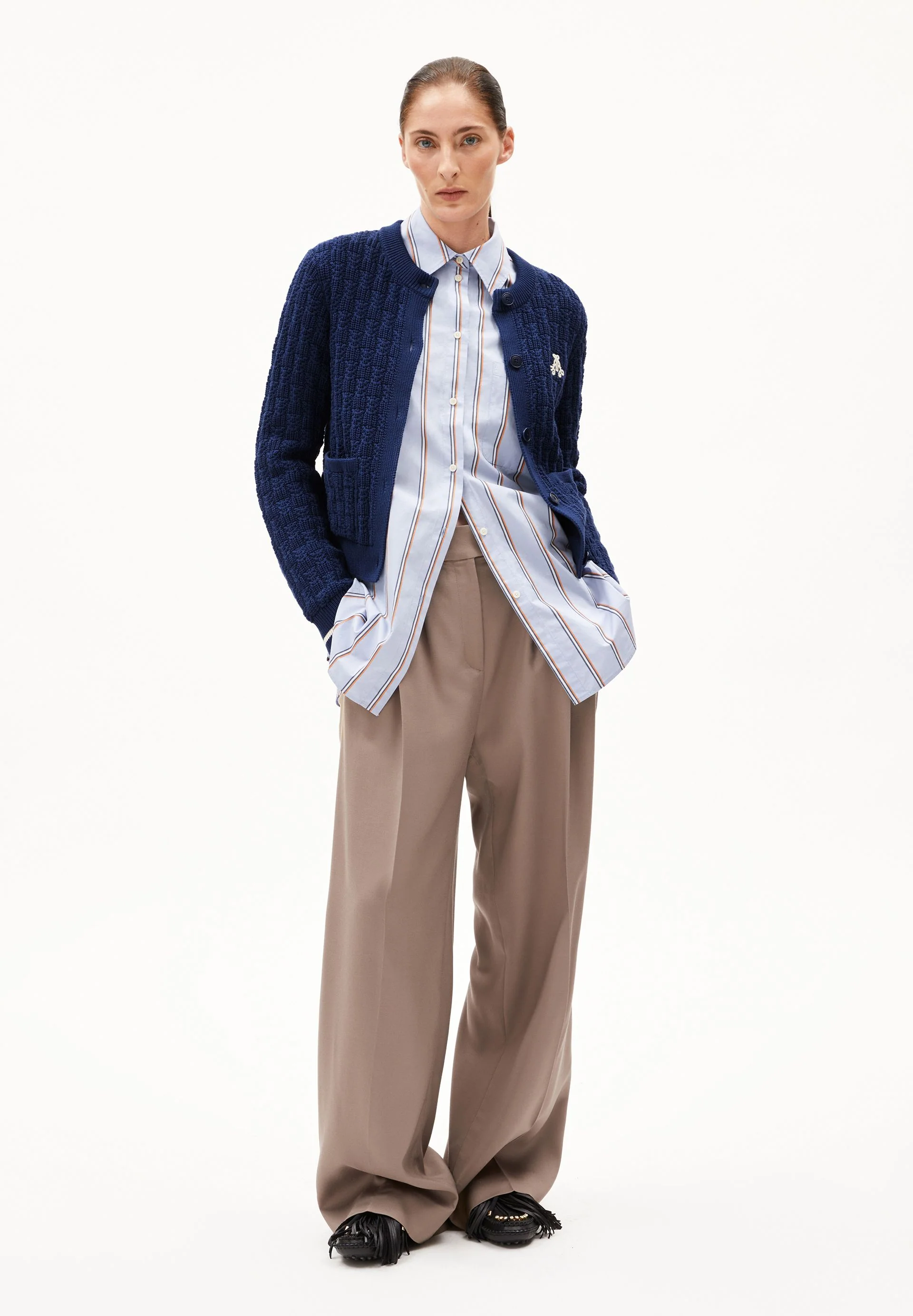 JULIAANAS STRUCTURE STRICKJACKE | blue noon - Image 5