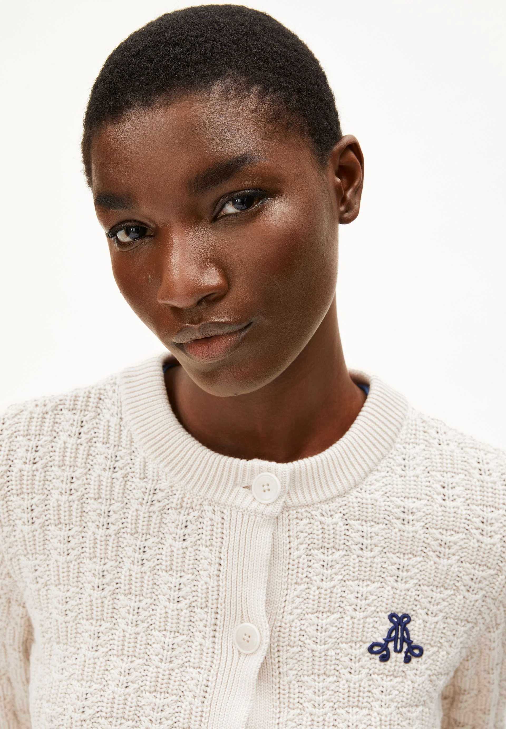JULIAANAS STRUCTURE STRICKJACKE | oatmilk - Image 3