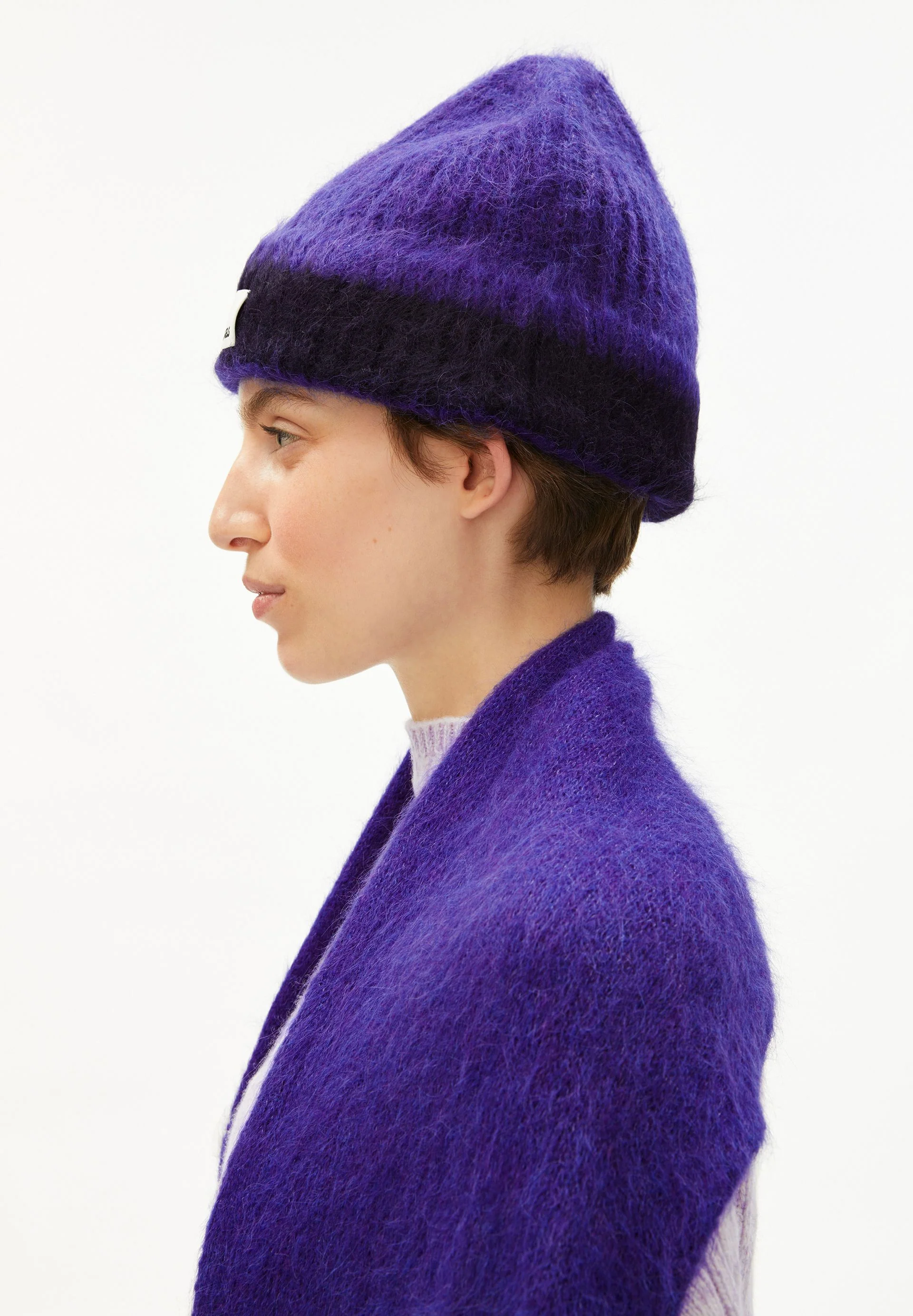 JUPILAA STRIPED UN-WASTED MÜTZE | indigo lilac-night sky - Image 3