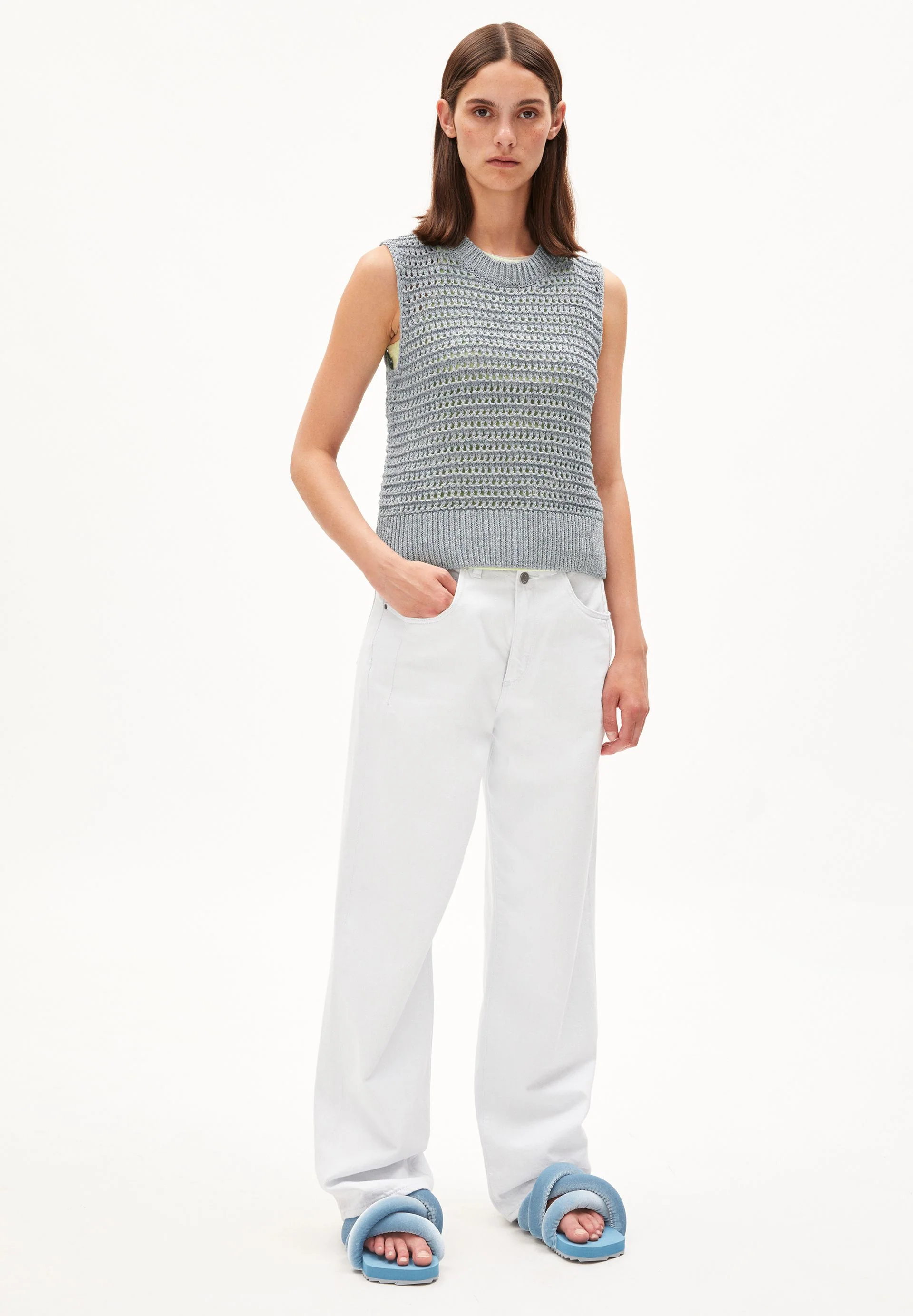 KAADLIN DENIM TAPE | faded blue-light lime - Image 5
