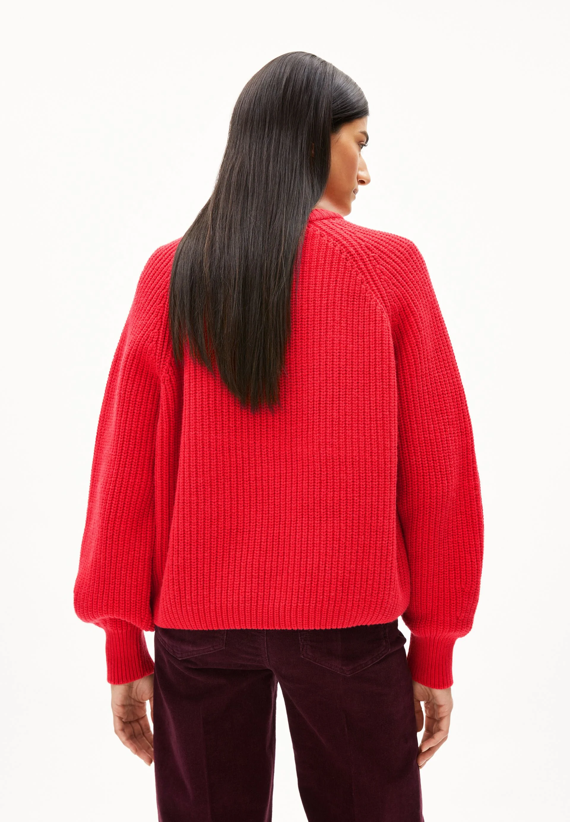 RIB KNIT SWEATER | candy apple - Image 2
