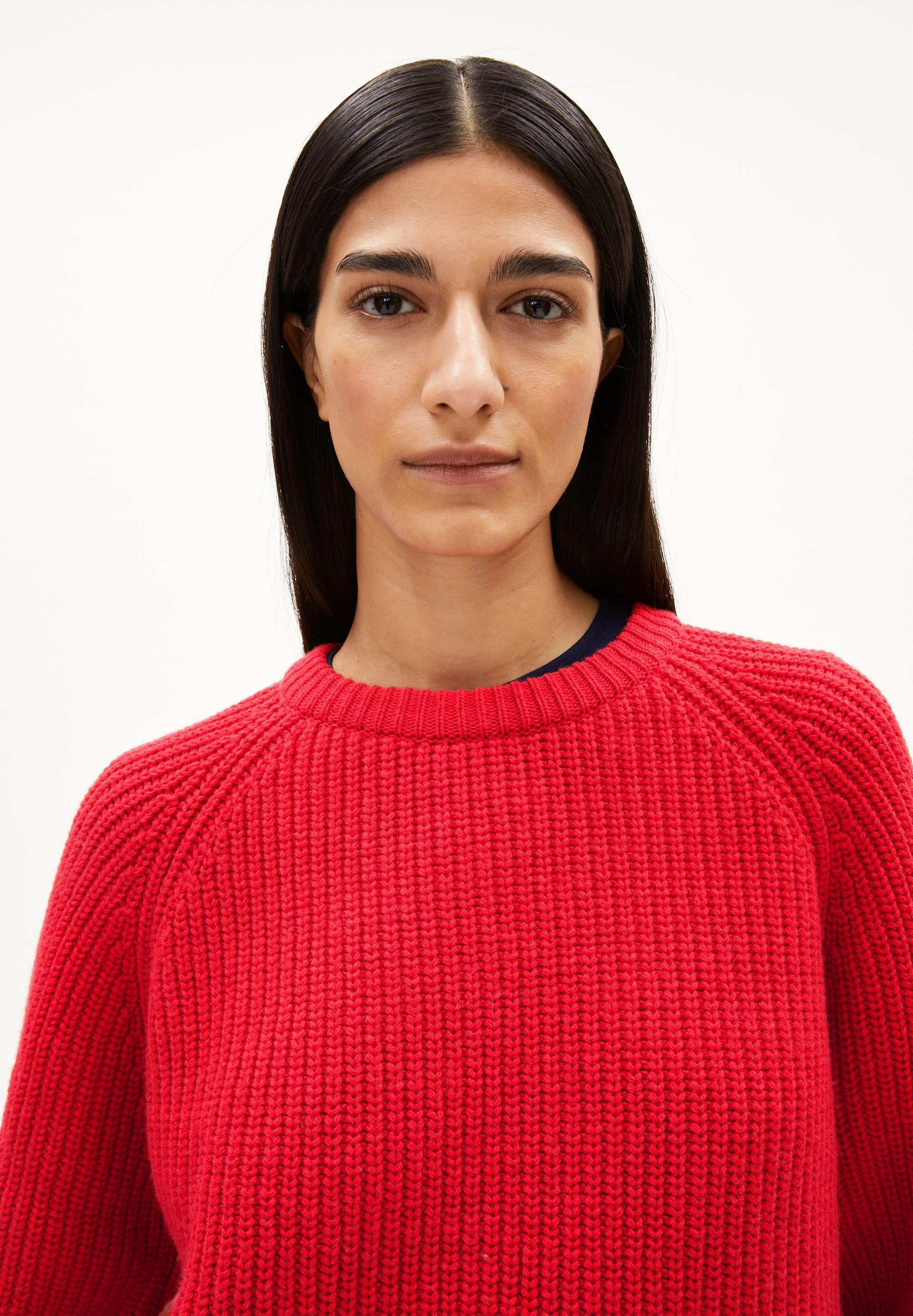 RIB KNIT SWEATER | candy apple - Image 3