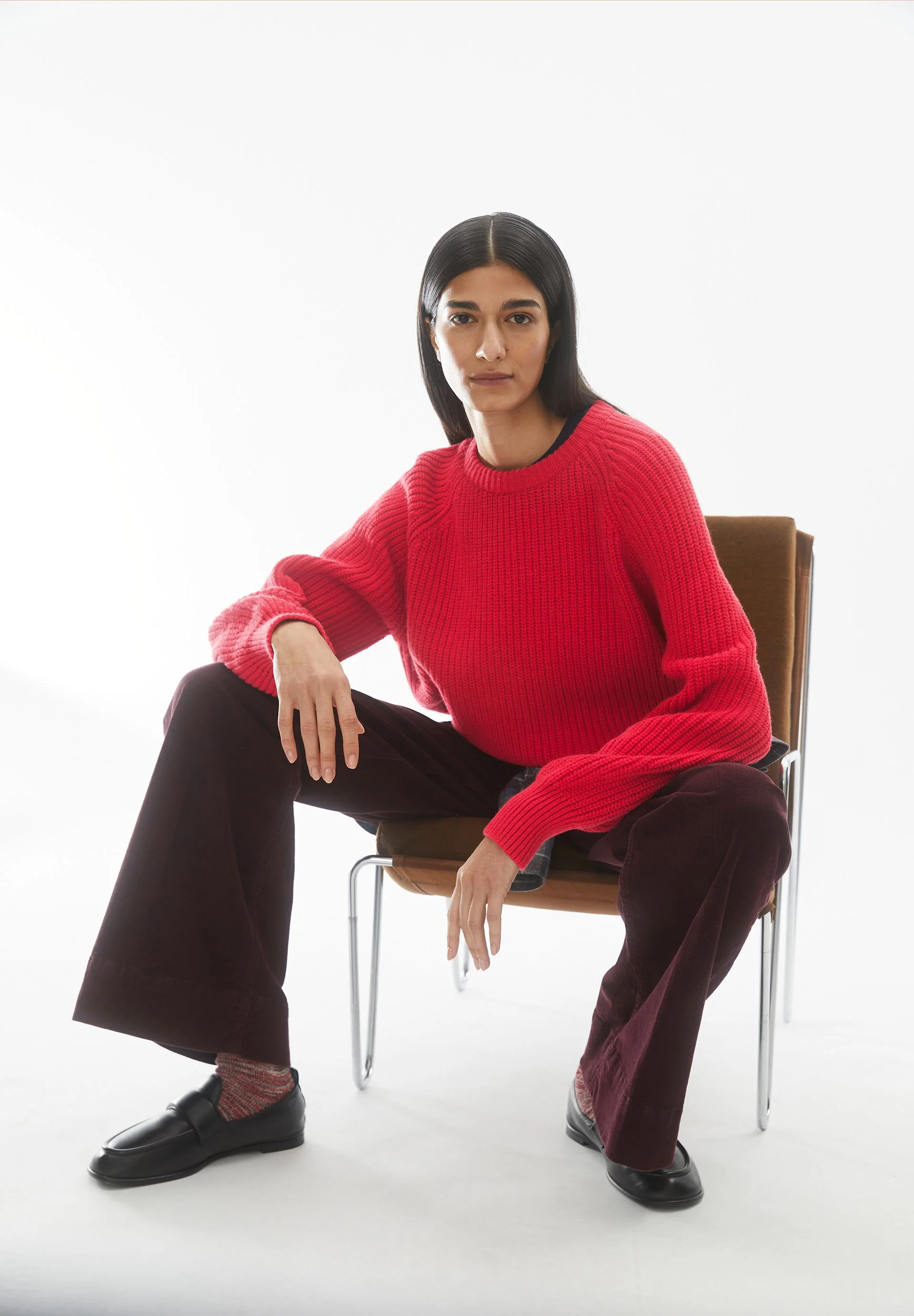 RIB KNIT SWEATER | candy apple - Image 4