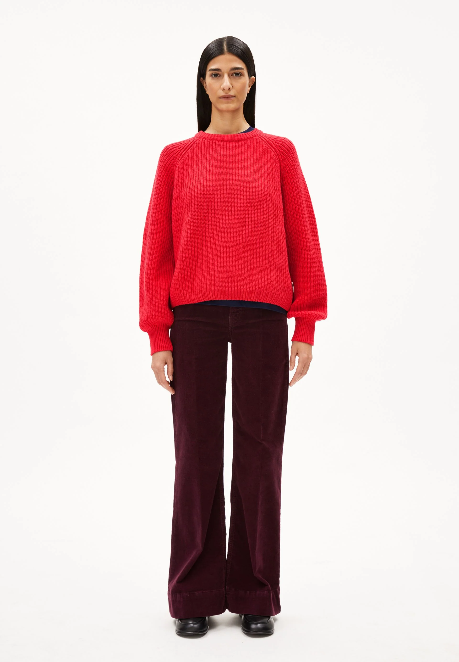 RIB KNIT SWEATER | candy apple - Image 5
