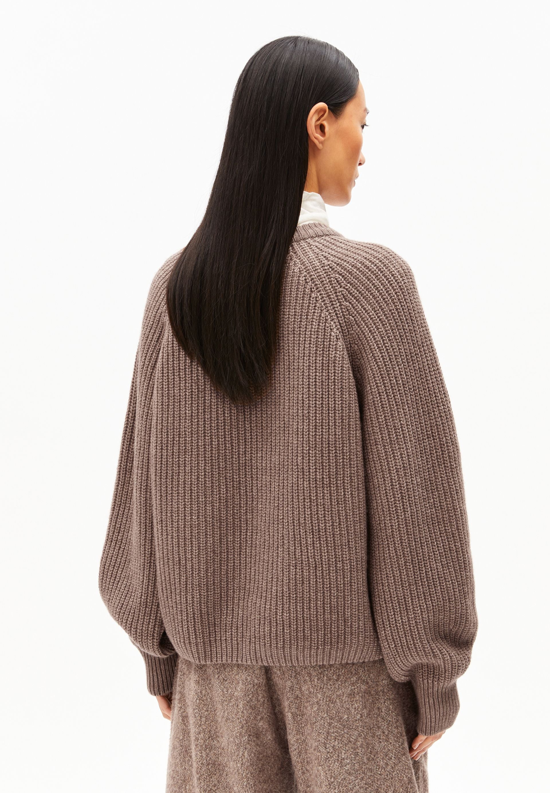 RIB KNIT SWEATER | cinnamon dust melange - Image 2