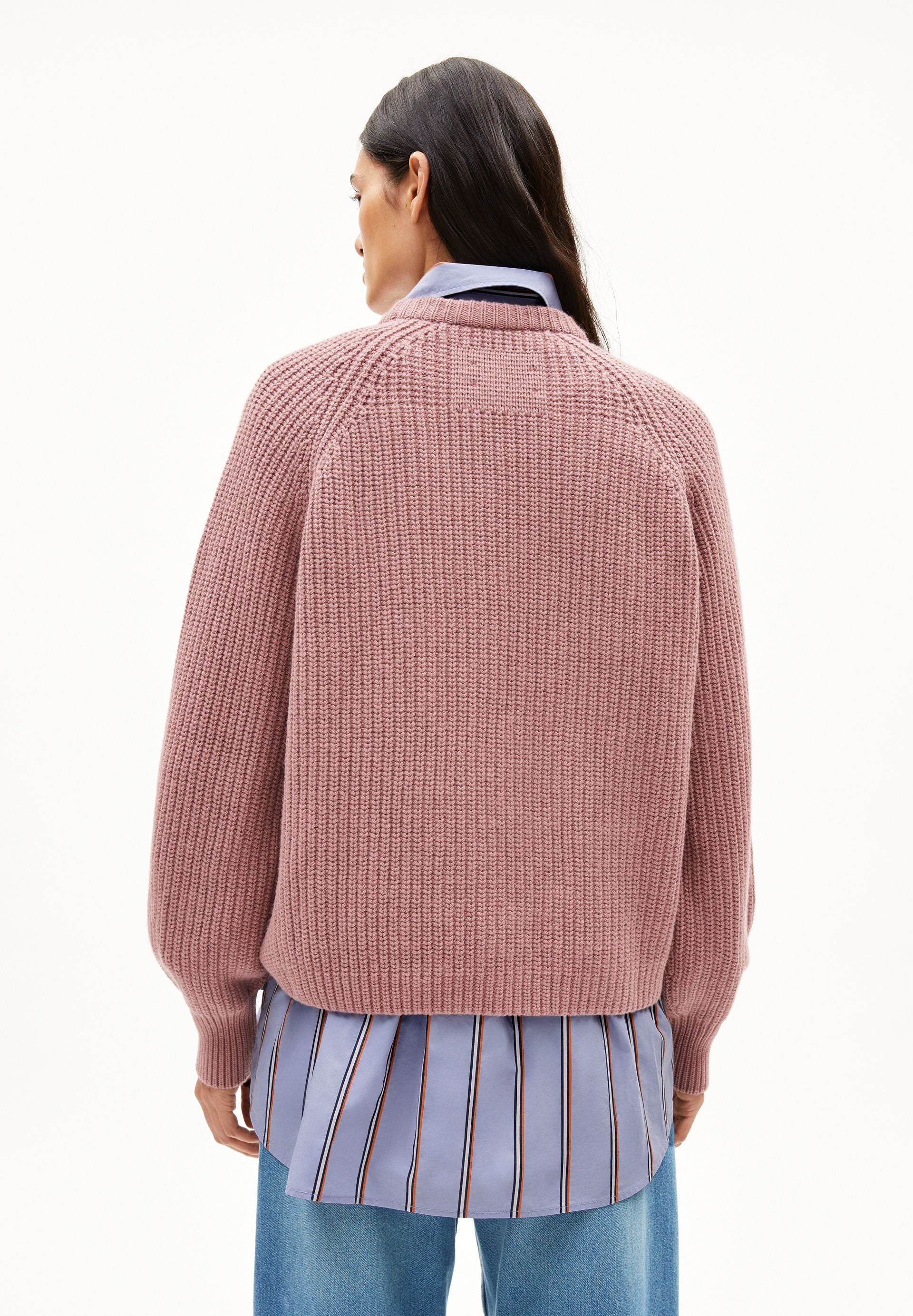 RIB KNIT SWEATER | light berry - Image 2