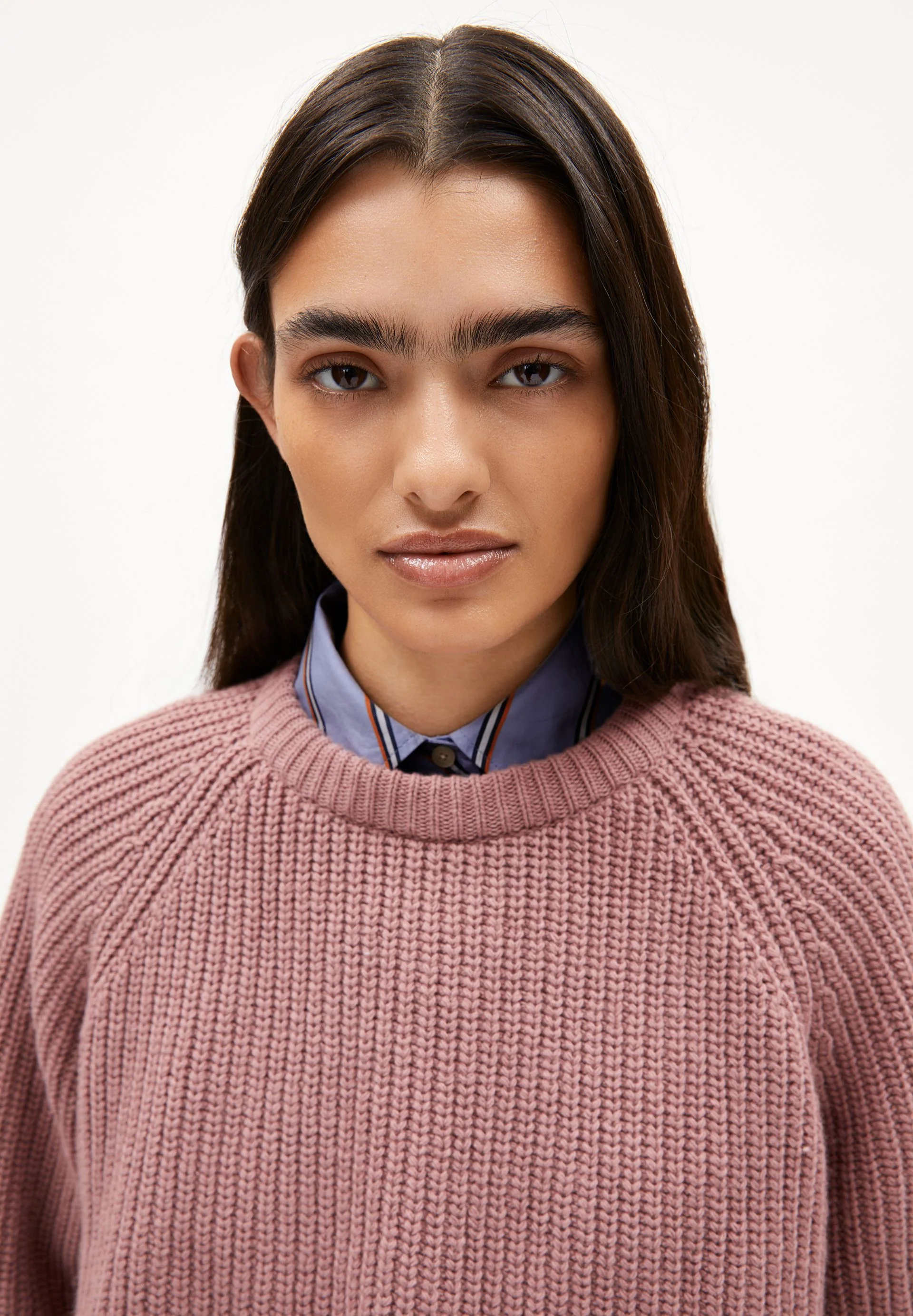 RIB KNIT SWEATER | light berry - Image 3