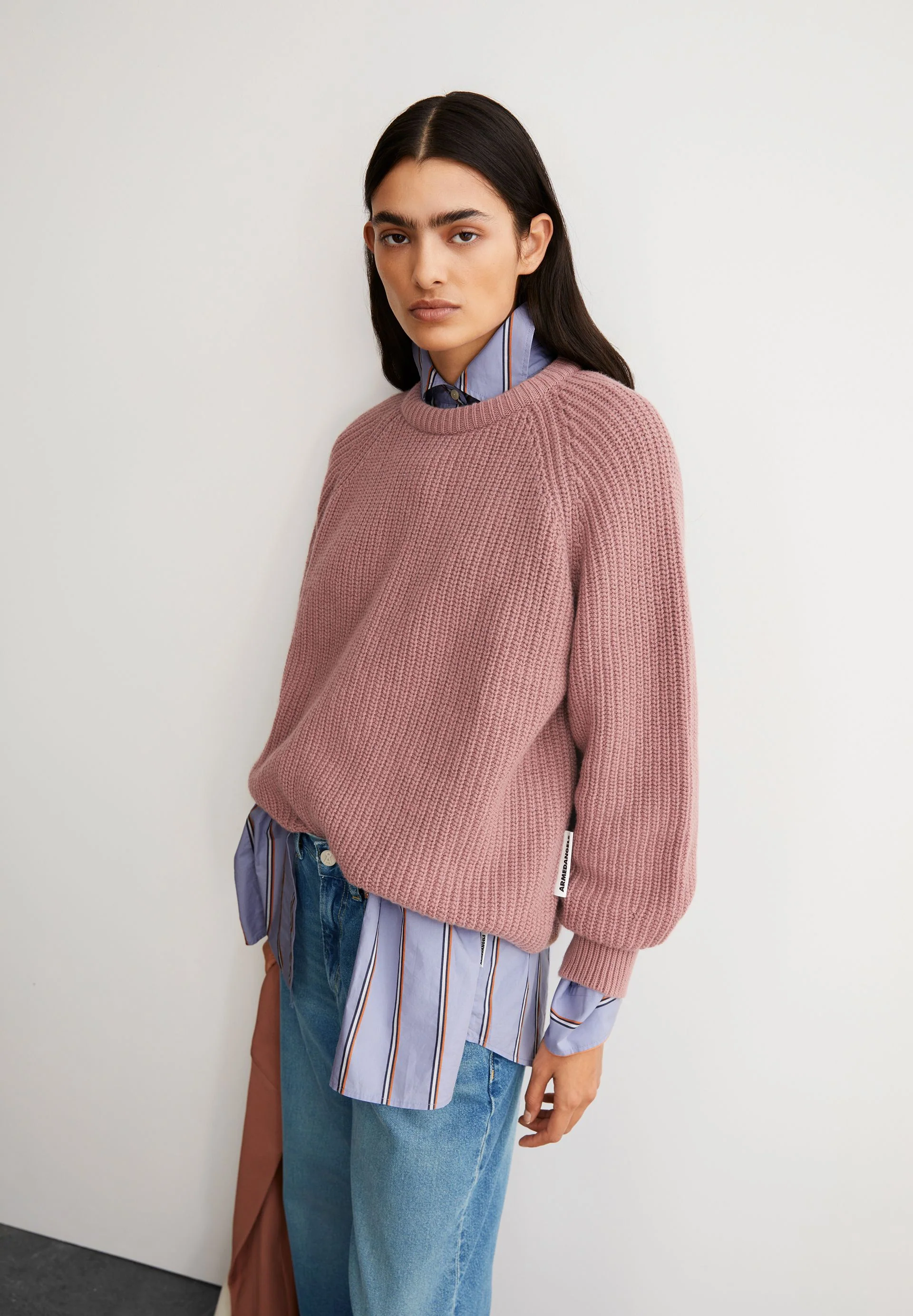 RIB KNIT SWEATER | light berry - Image 4