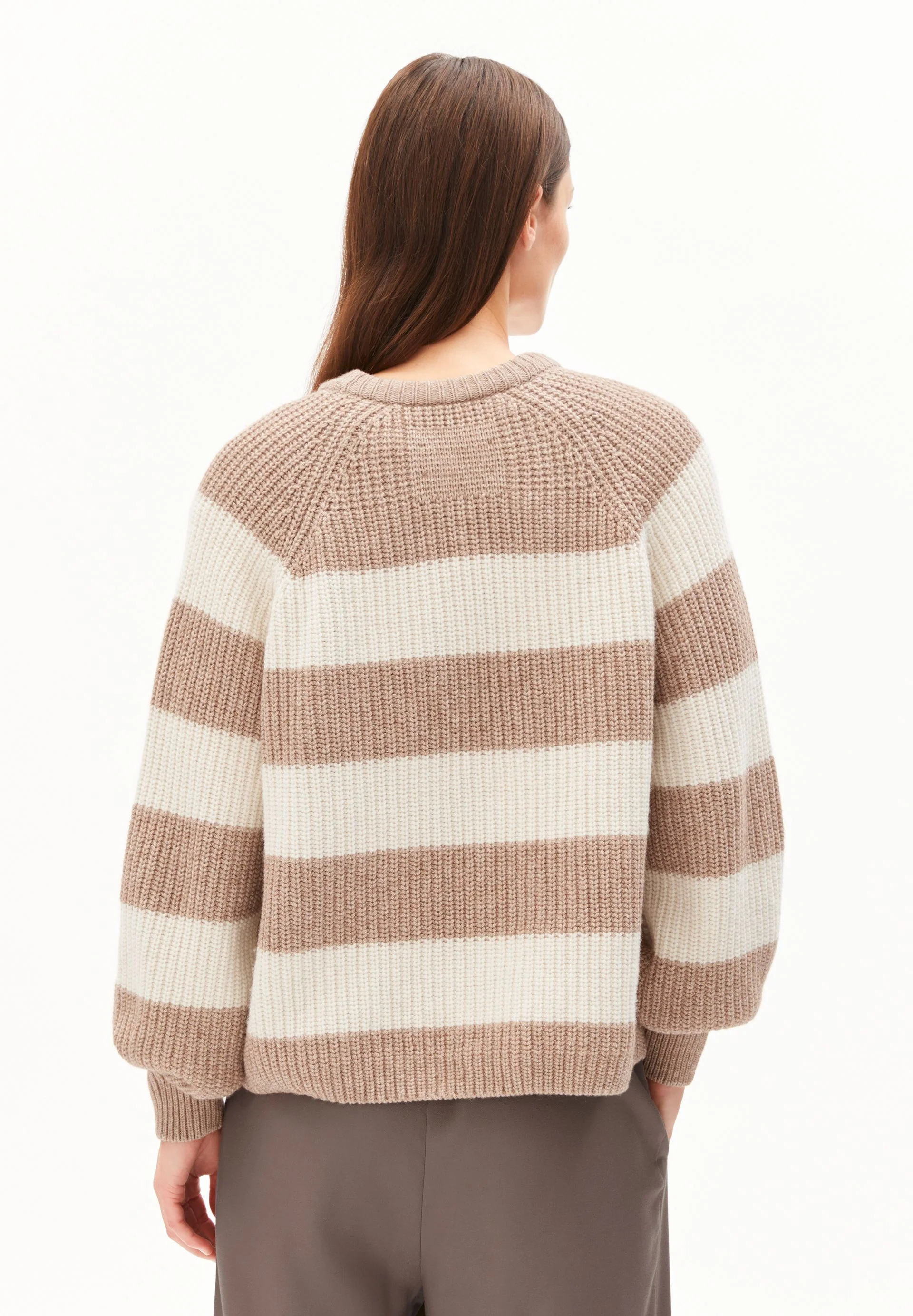 KAAGI STRIPES STRICKPULLOVER | camel melange - Image 2