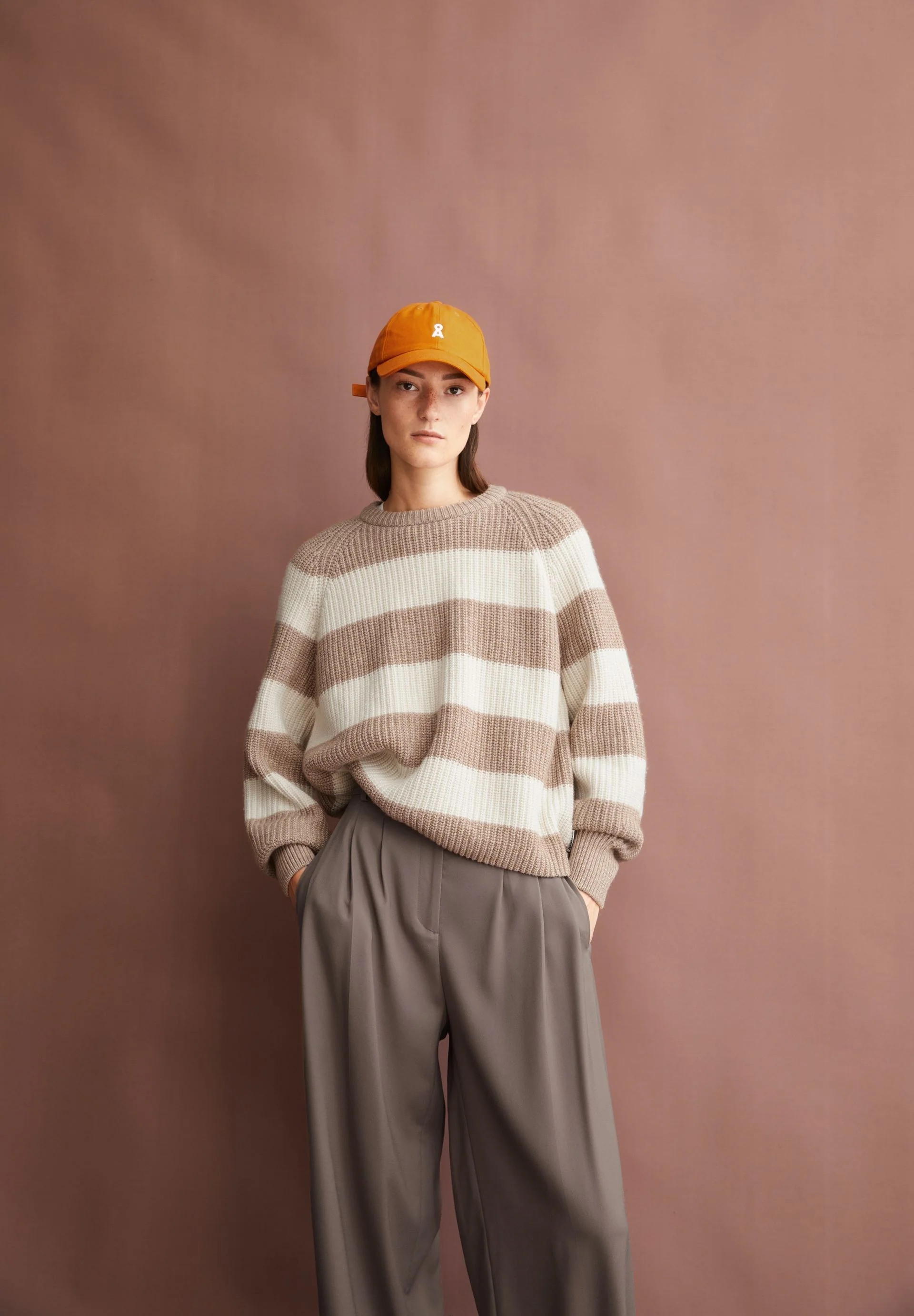 KAAGI STRIPES STRICKPULLOVER | camel melange - Image 4