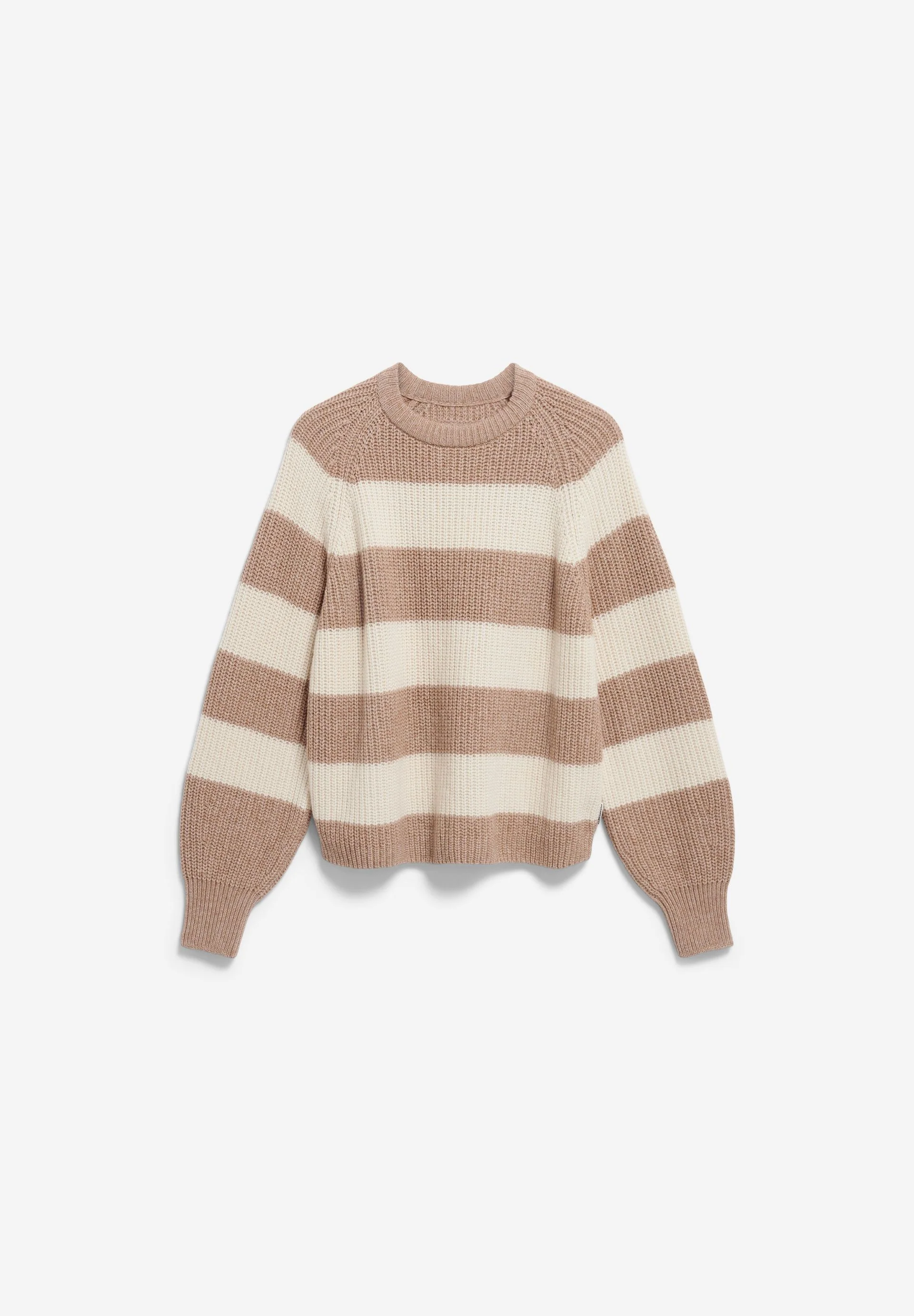 KAAGI STRIPES STRICKPULLOVER | camel melange - Image 6
