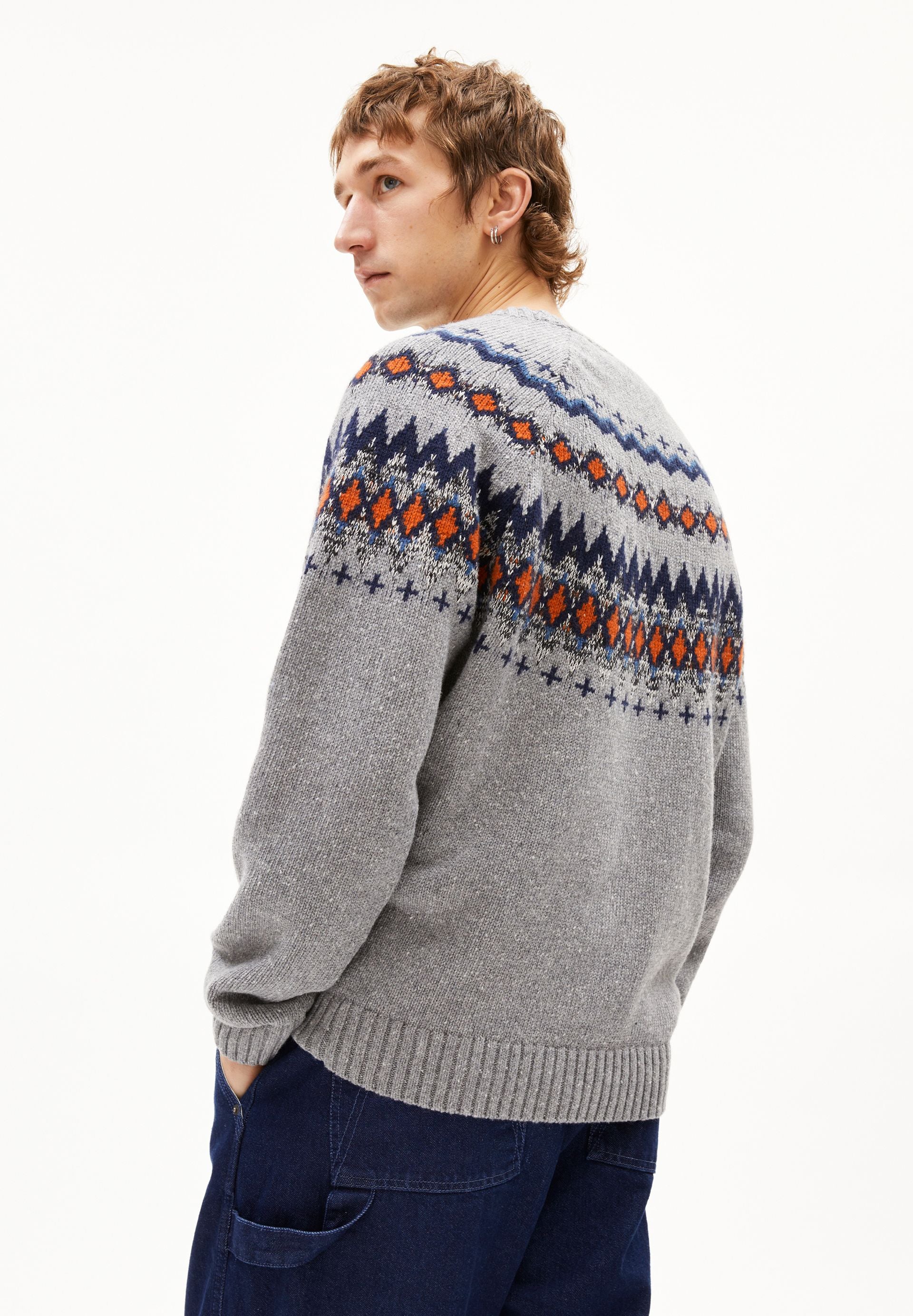 KAALLA FAIR ISLE | silver melange-dusty orange - Image 2