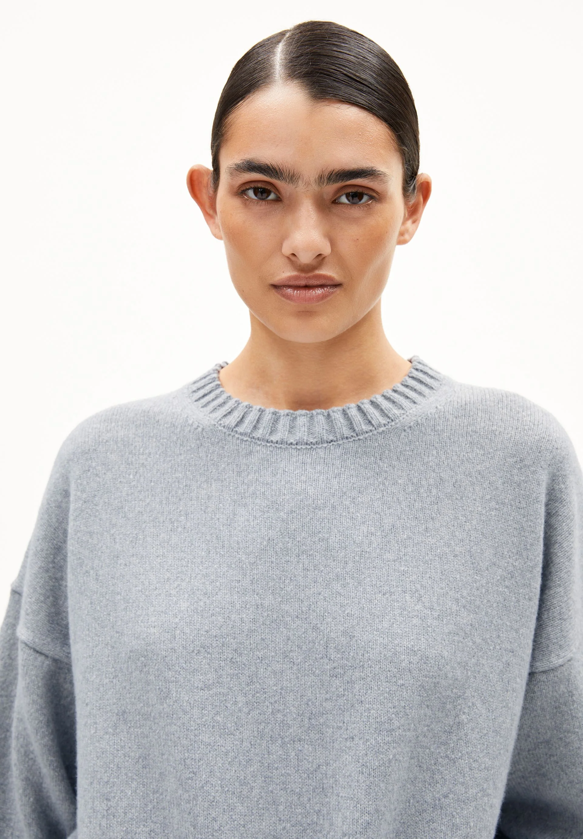 KAARALI STRICKPULLOVER | silver melange - Image 3