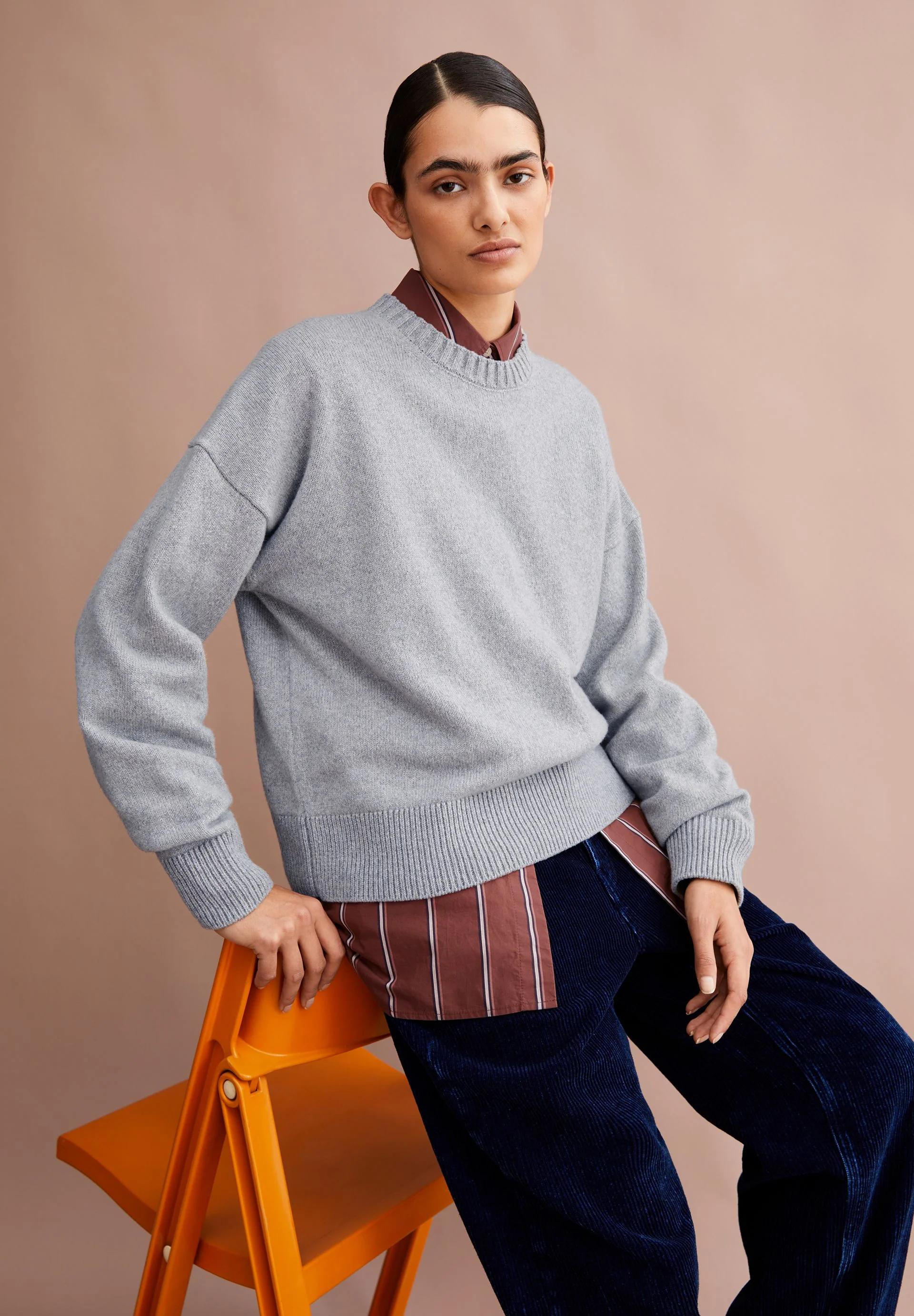 KAARALI STRICKPULLOVER | silver melange - Image 4