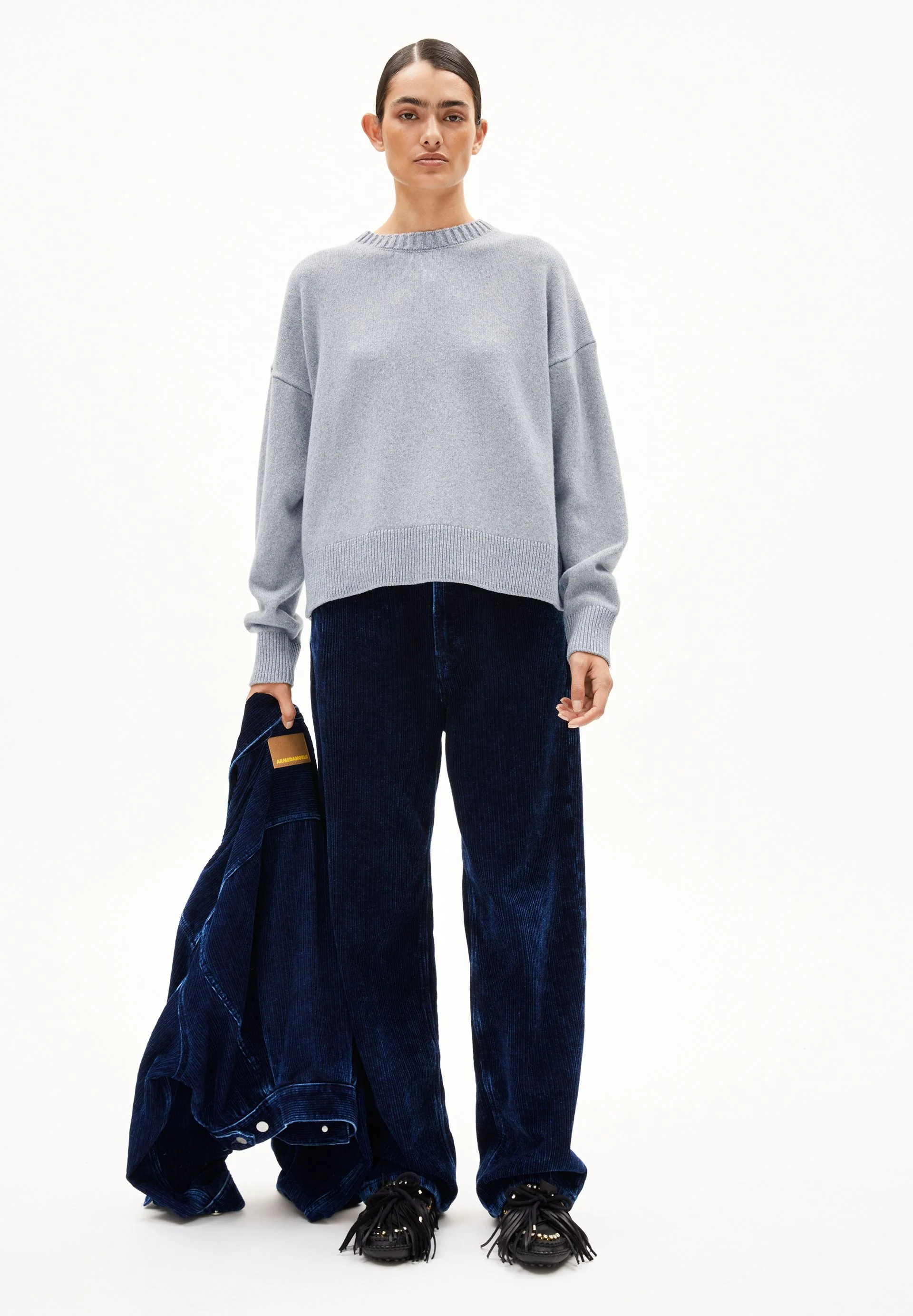 KAARALI STRICKPULLOVER | silver melange - Image 5
