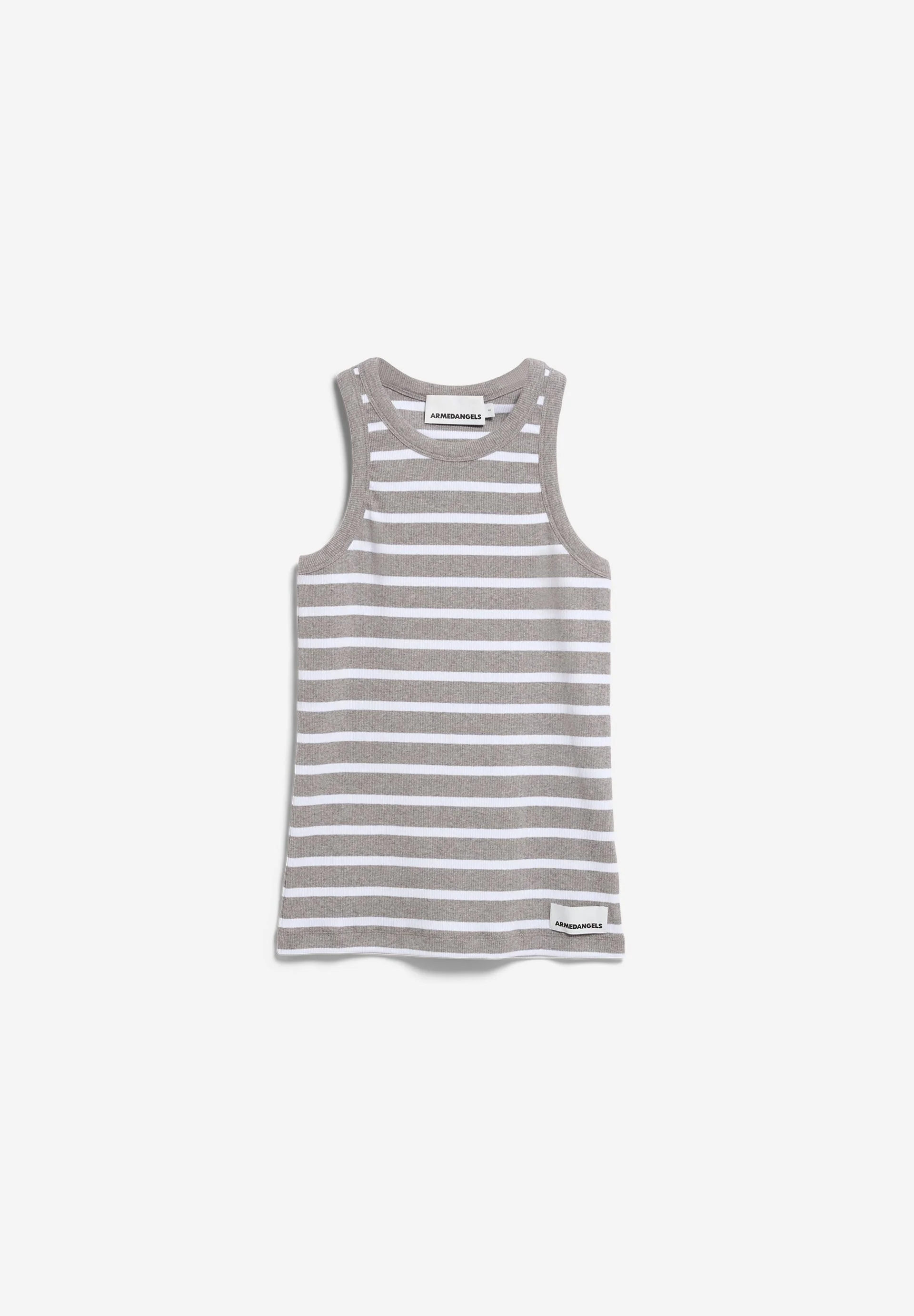 KANITAA GESTREIFTES TOP | silver melange-white - Image 6