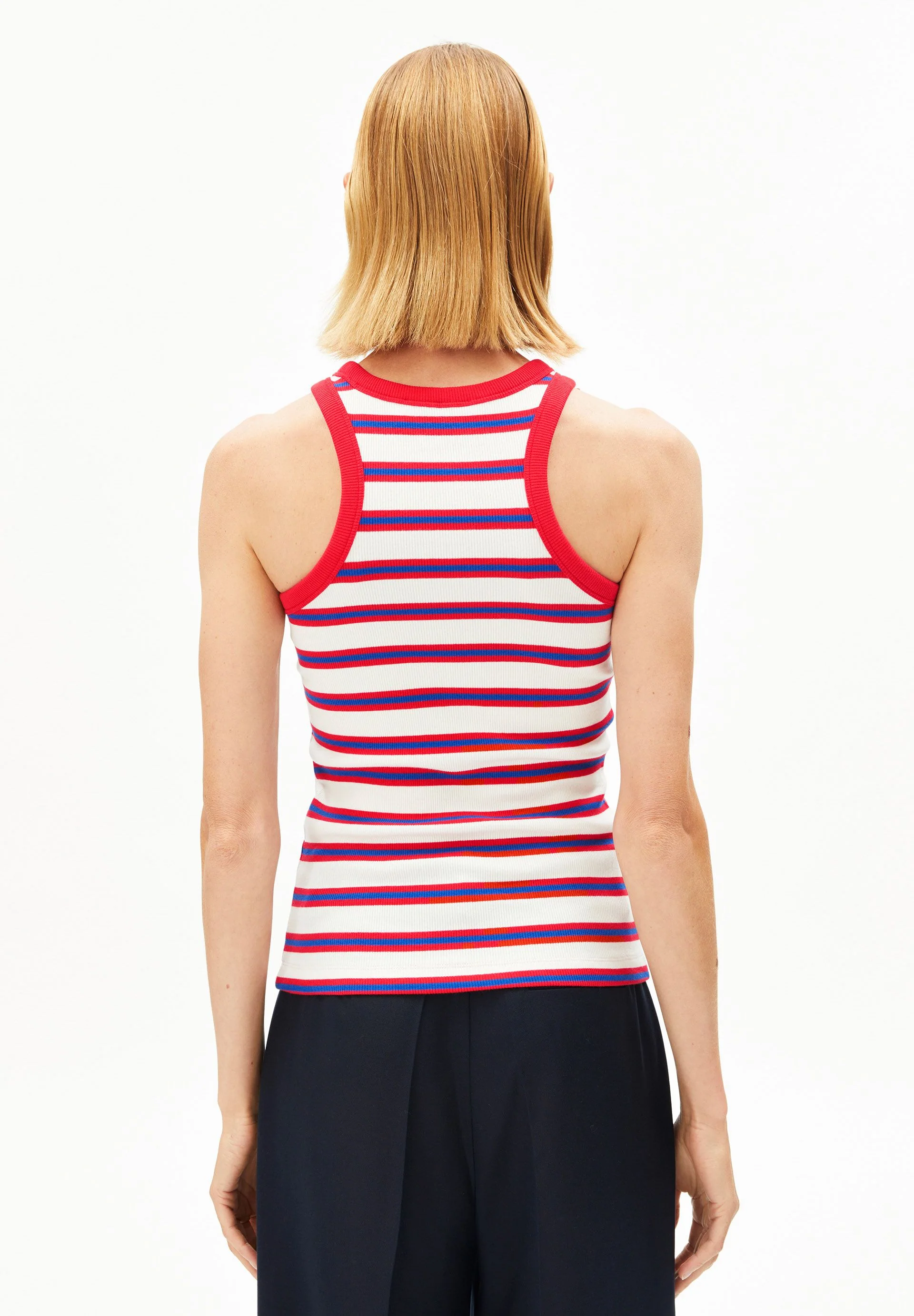 KANITAA GESTREIFTES TOP | light oatmilk-mars red-dynamo blue - Image 2