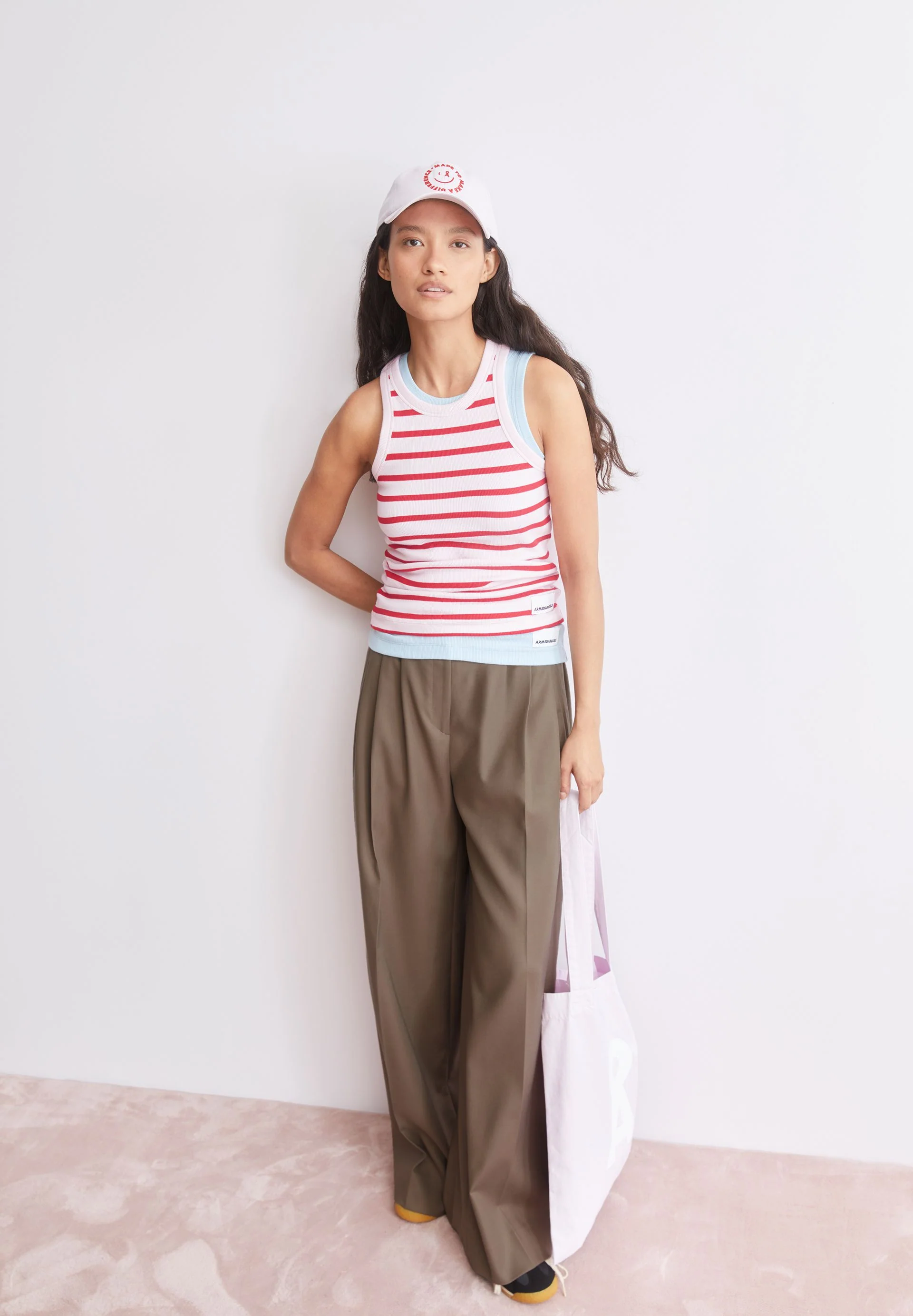 KANITAA GESTREIFTES TOP | pink mist-mars red - Image 4