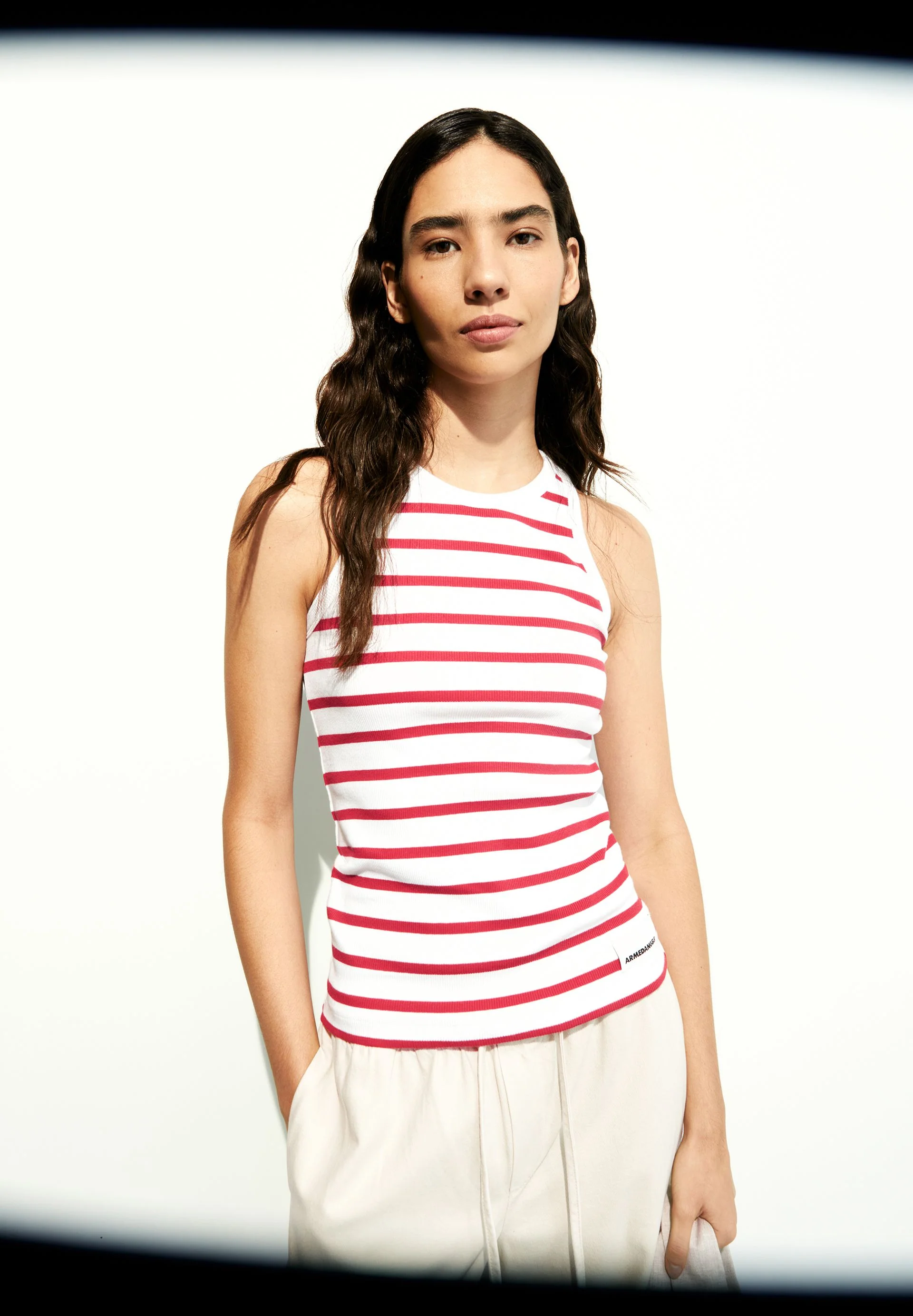 KANITAA GESTREIFTES TOP | white-coral blush - Image 4