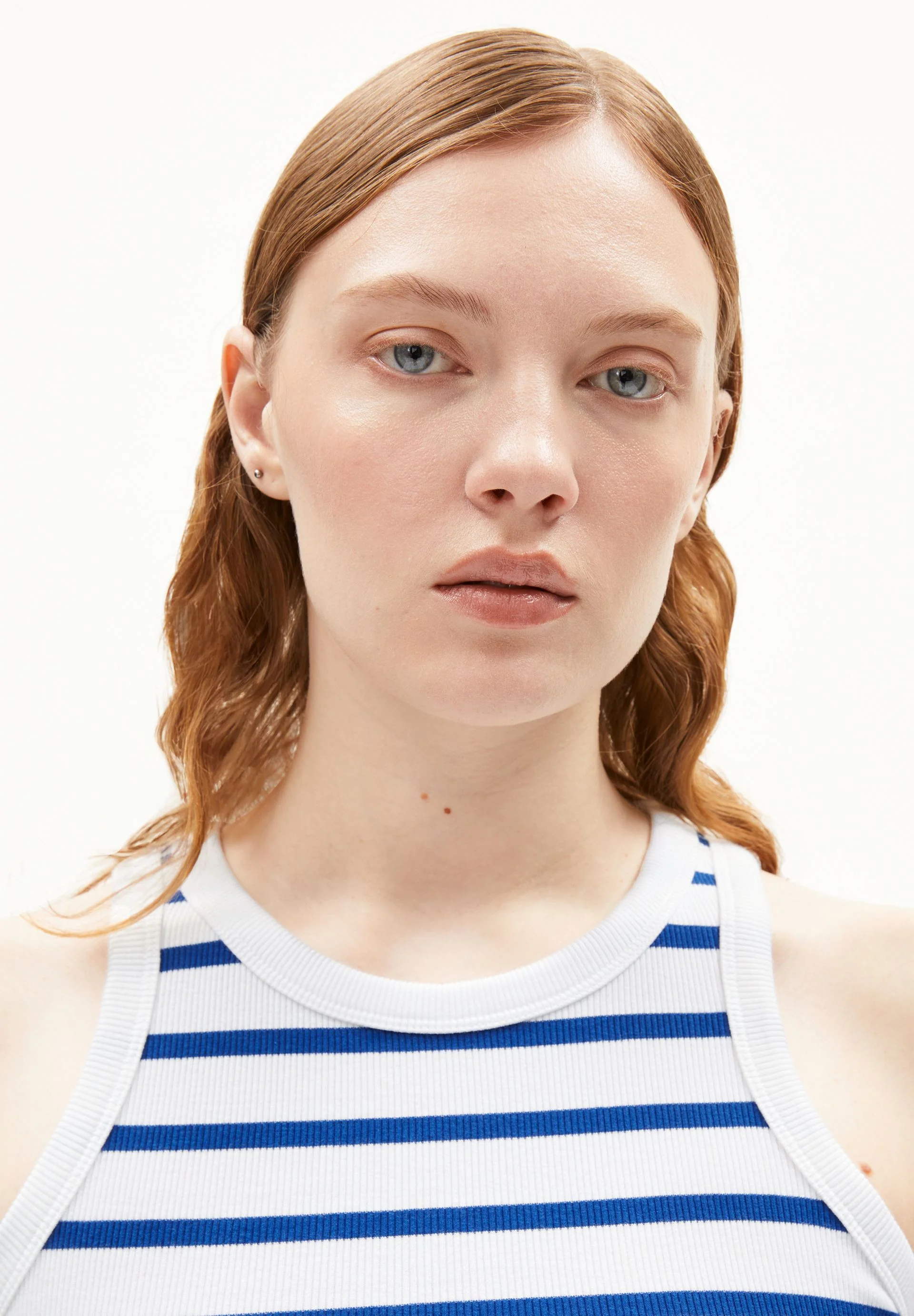 KANITAA GESTREIFTES TOP | white-lapis blue - Image 3