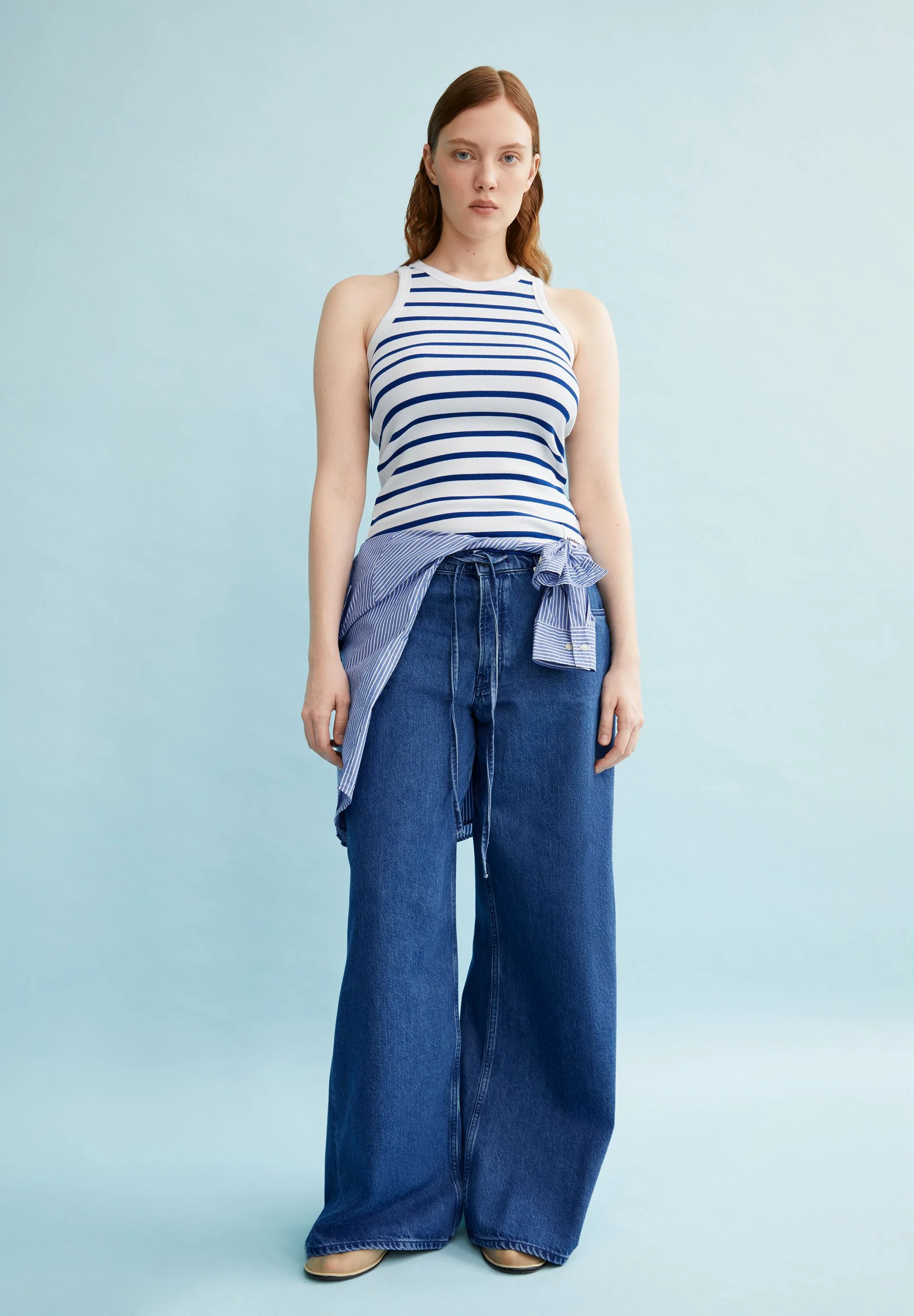 KANITAA GESTREIFTES TOP | white-lapis blue - Image 4