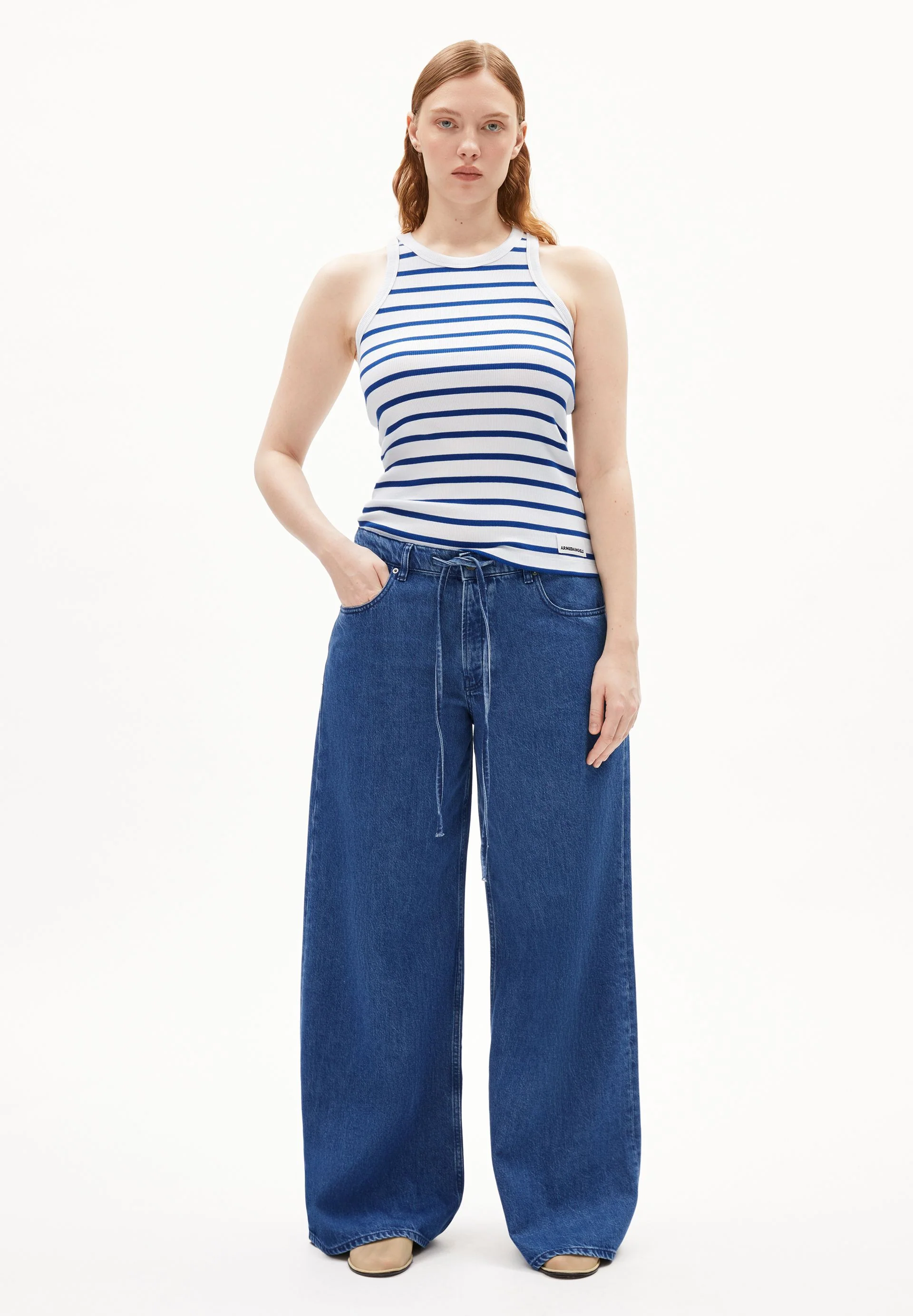 KANITAA GESTREIFTES TOP | white-lapis blue - Image 5