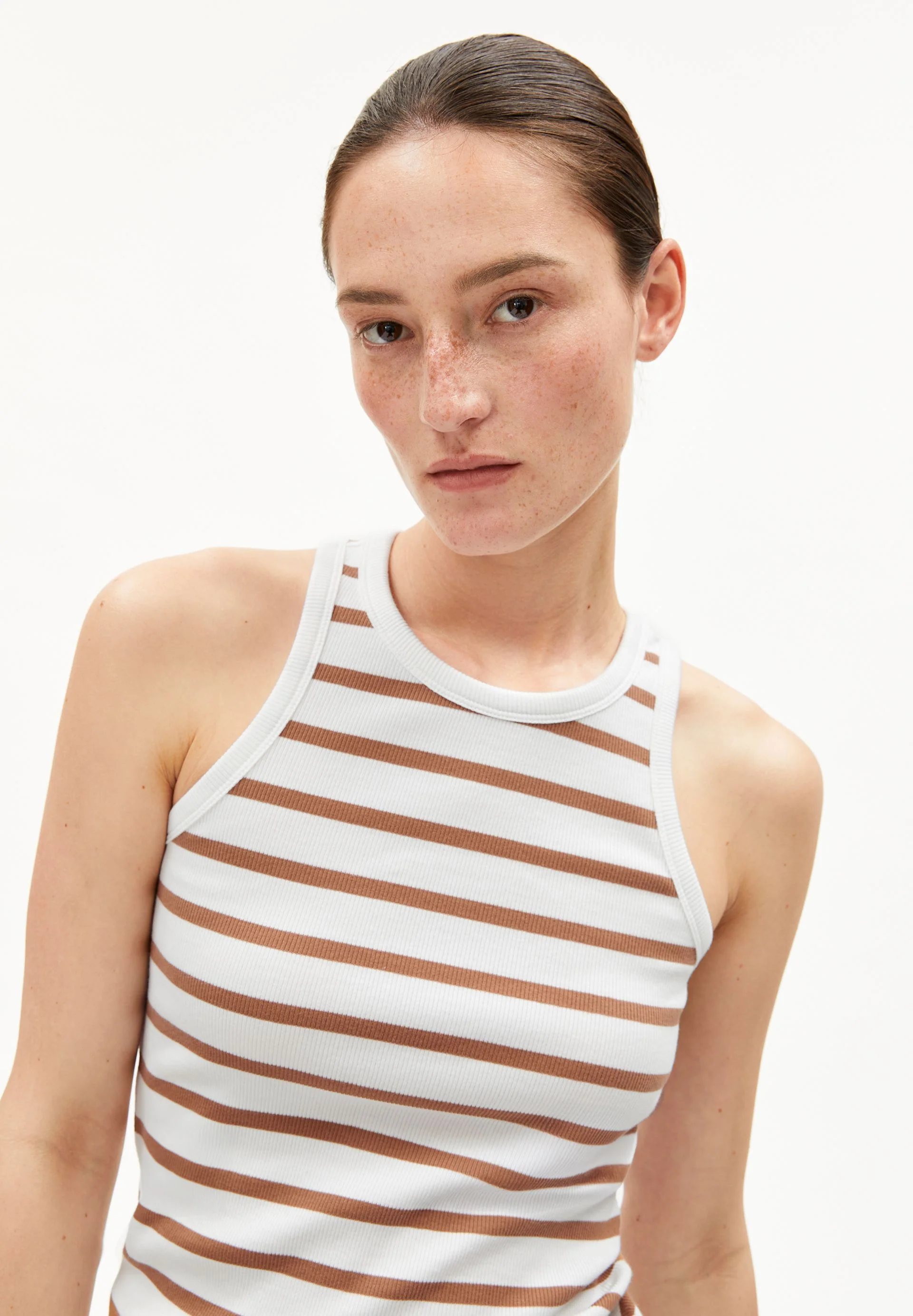 KANITAA GESTREIFTES TOP | white-pale umber - Image 3
