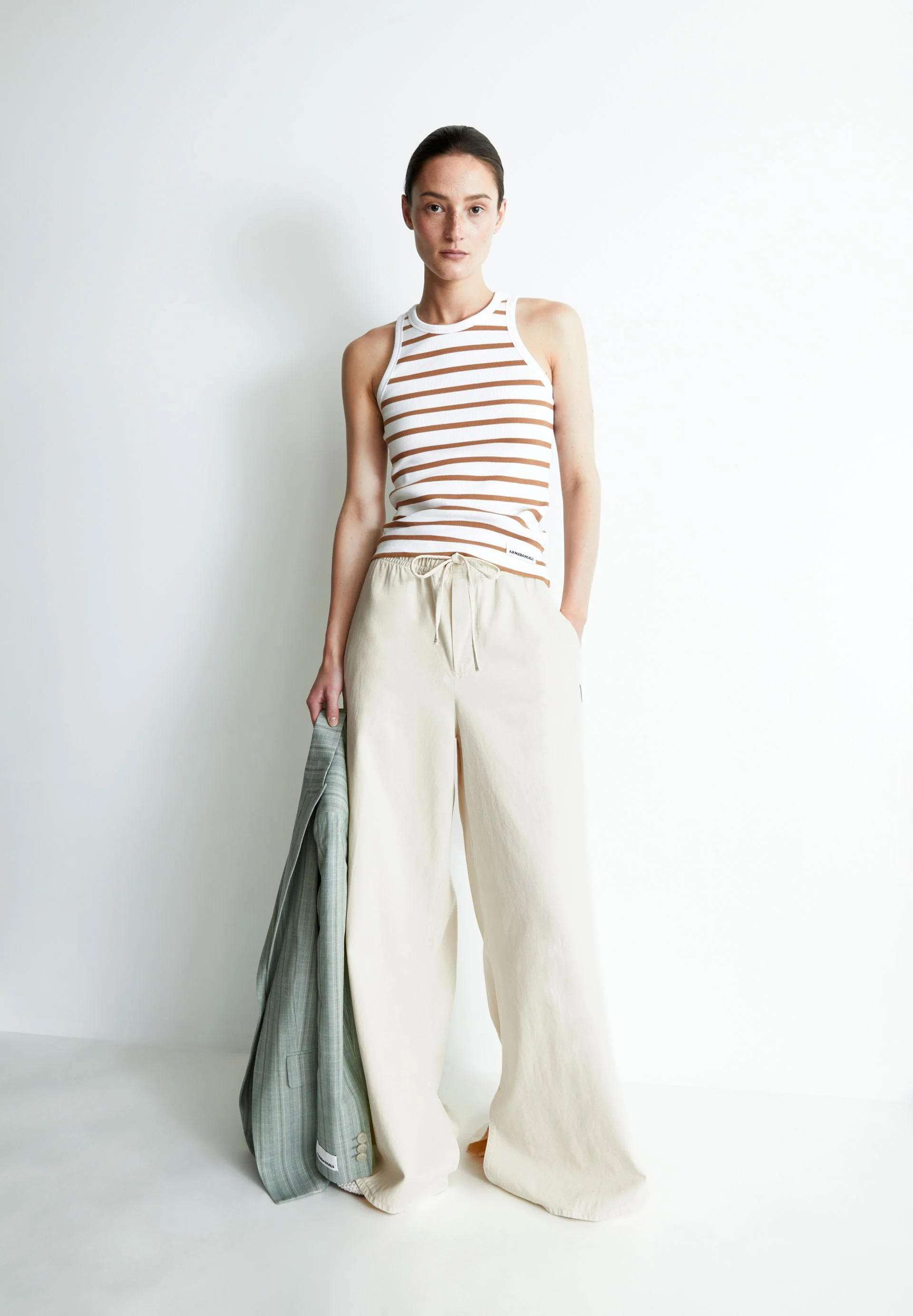 KANITAA GESTREIFTES TOP | white-pale umber - Image 4