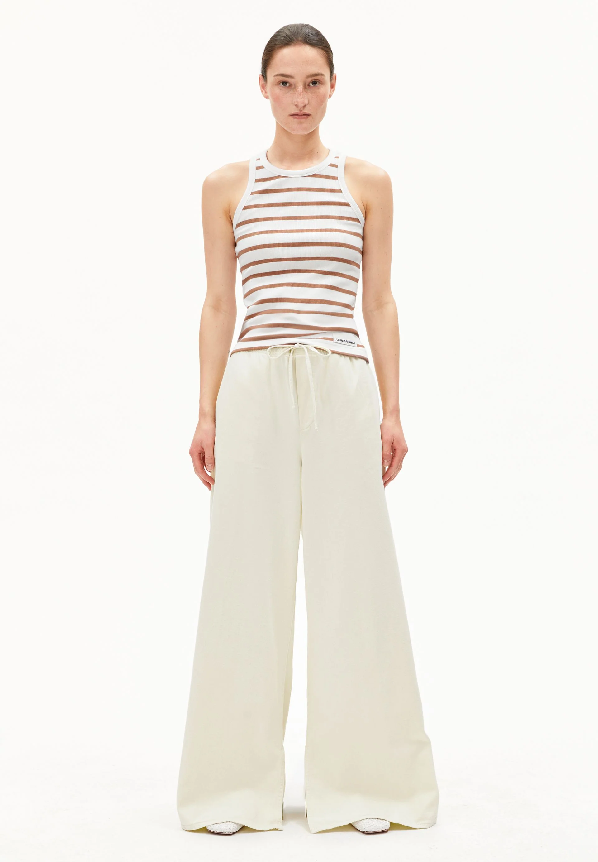 KANITAA GESTREIFTES TOP | white-pale umber - Image 5