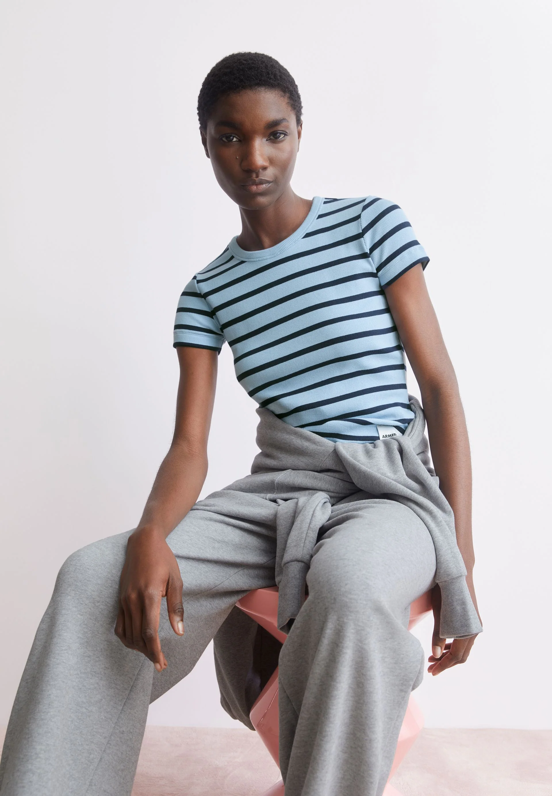 KARDAA GESTREIFTES RIPP-T-SHIRT | blue glow-tinted navy - Image 4