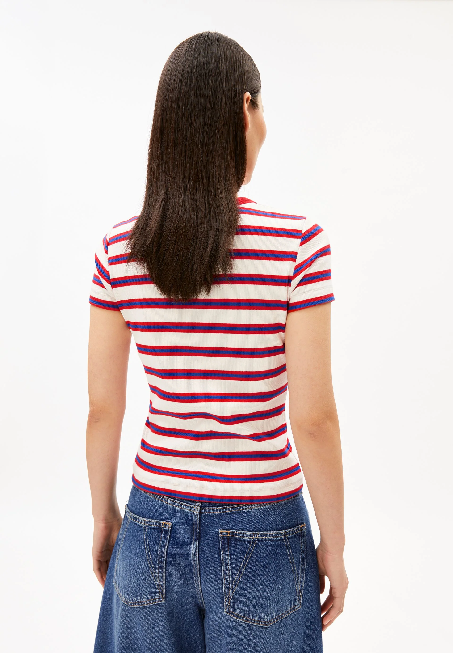 KARDAA GESTREIFTES RIPP-T-SHIRT | light oatmilk-mars red-dynamo blue - Image 2