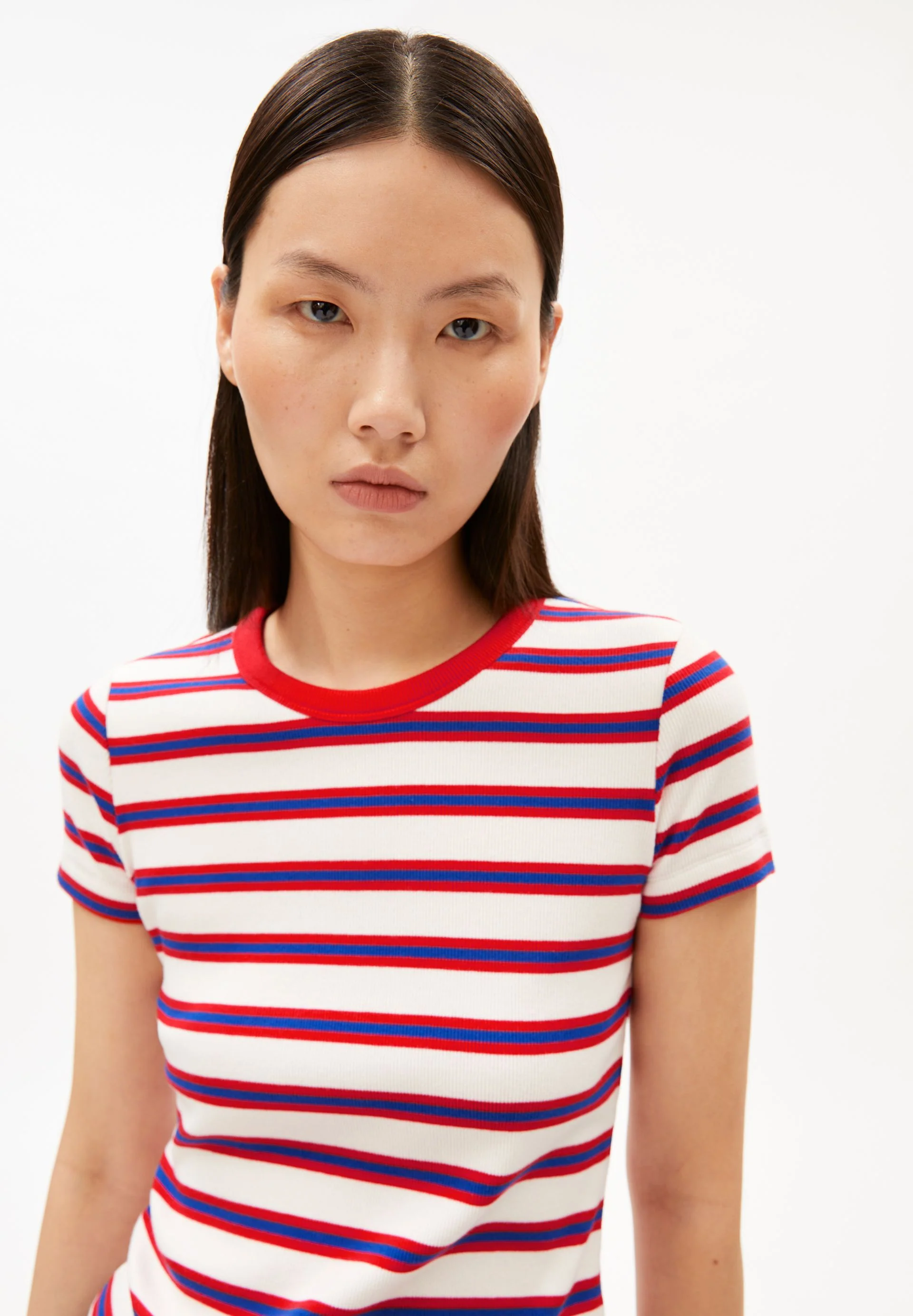 KARDAA GESTREIFTES RIPP-T-SHIRT | light oatmilk-mars red-dynamo blue - Image 3