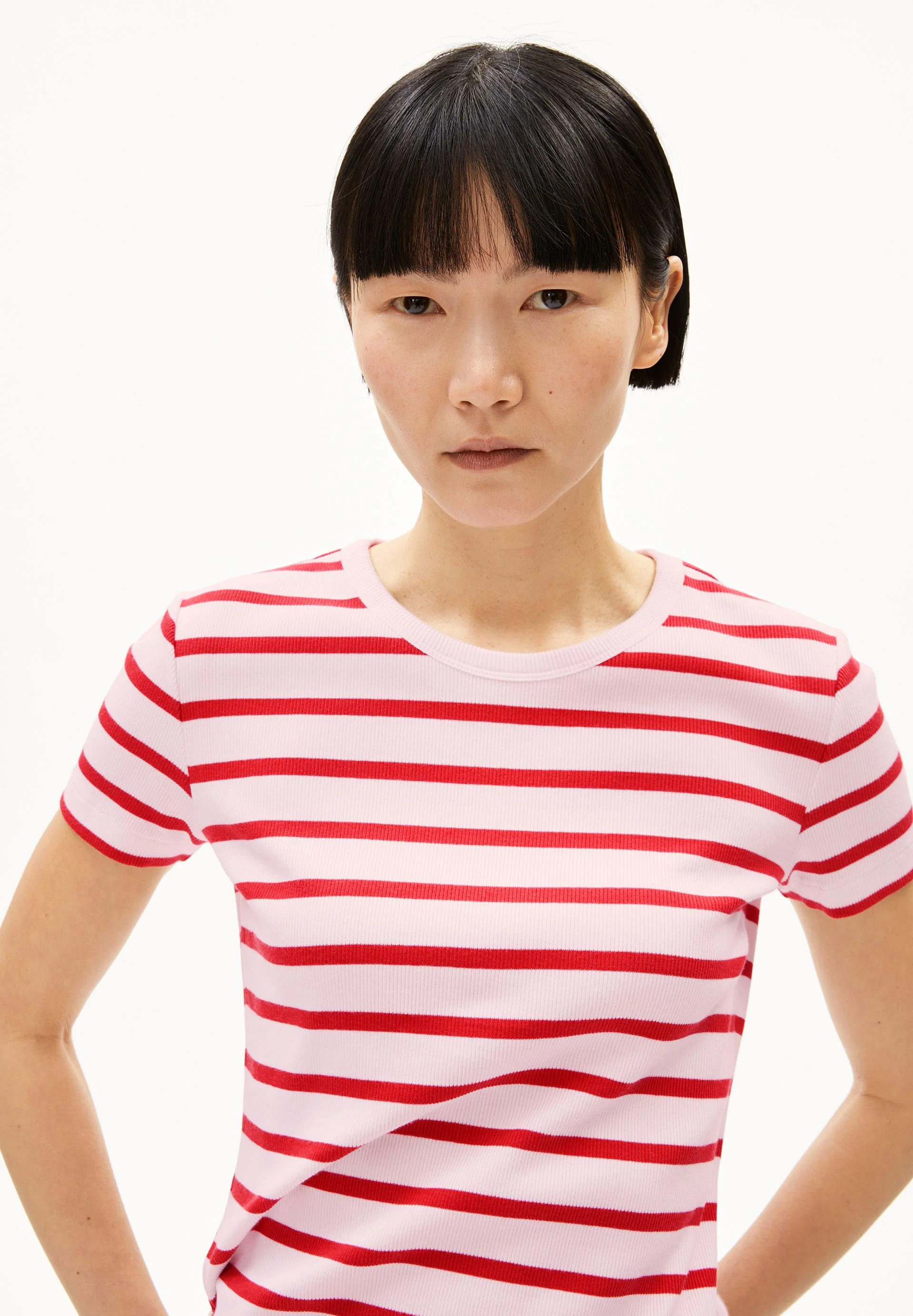 KARDAA GESTREIFTES RIPP-T-SHIRT | pink mist-mars red - Image 3