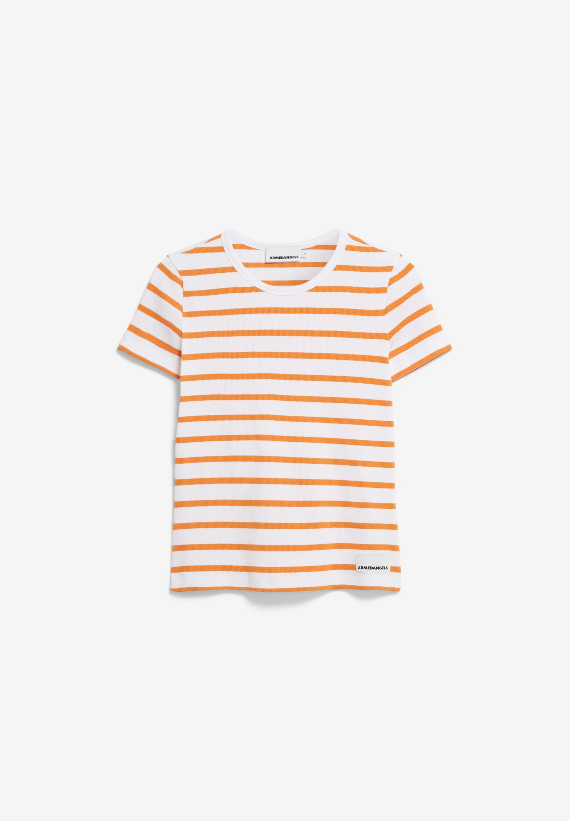KARDAA GESTREIFTES RIPP-T-SHIRT | white-light tangerine - Image 6