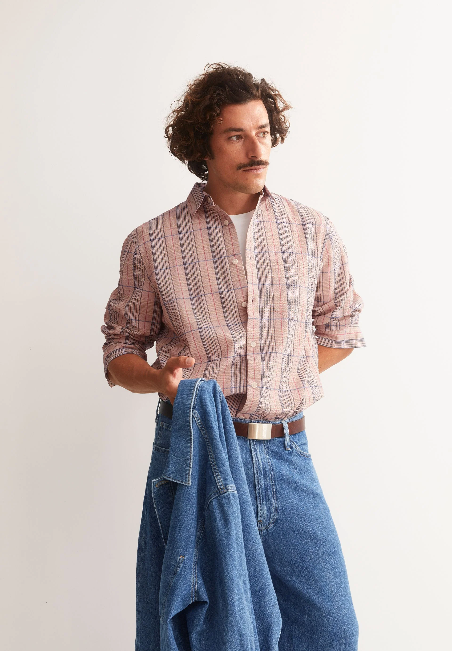 KARIERTES LANGARMHEMD | washed berry - Image 4