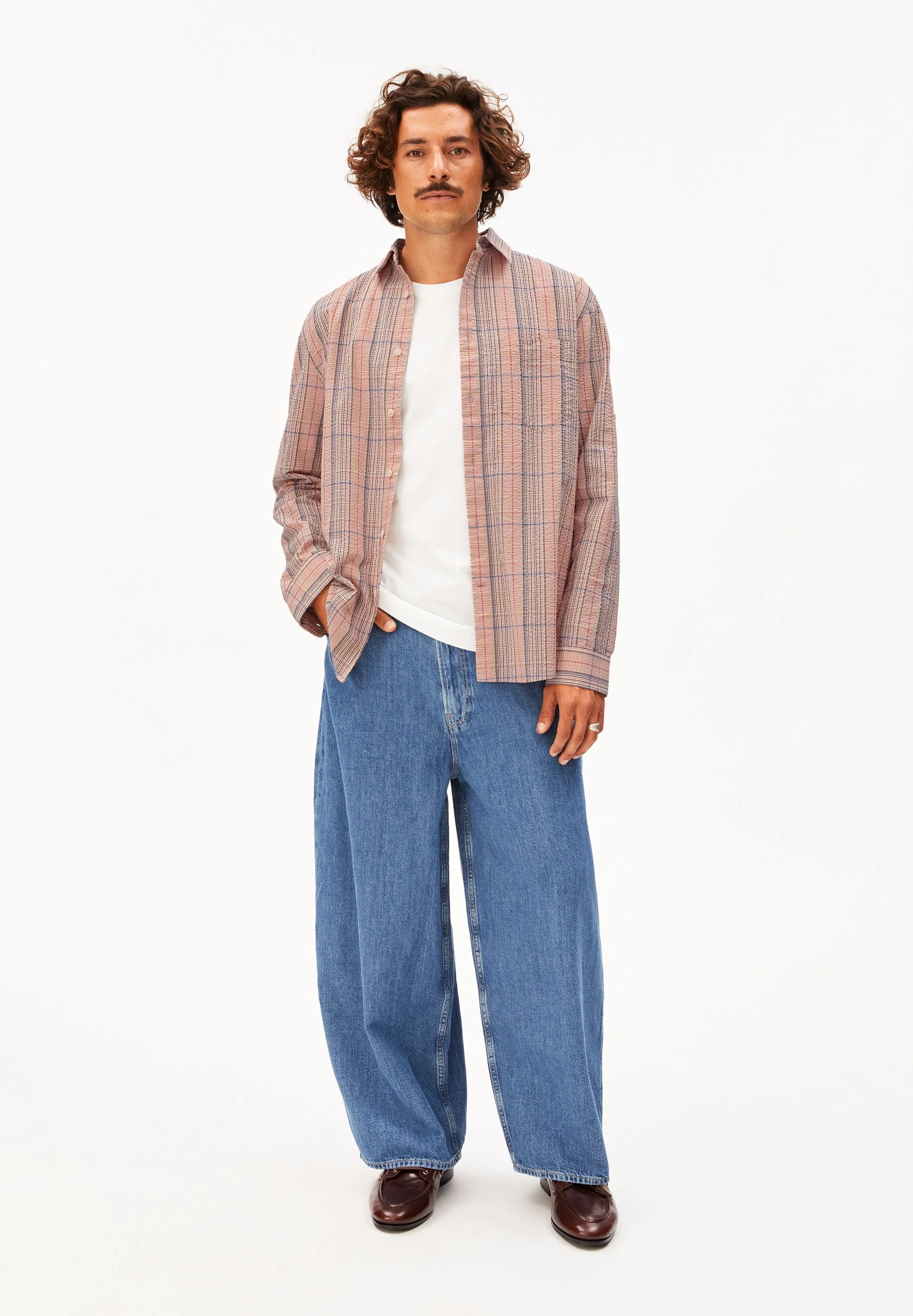 KARIERTES LANGARMHEMD | washed berry - Image 5