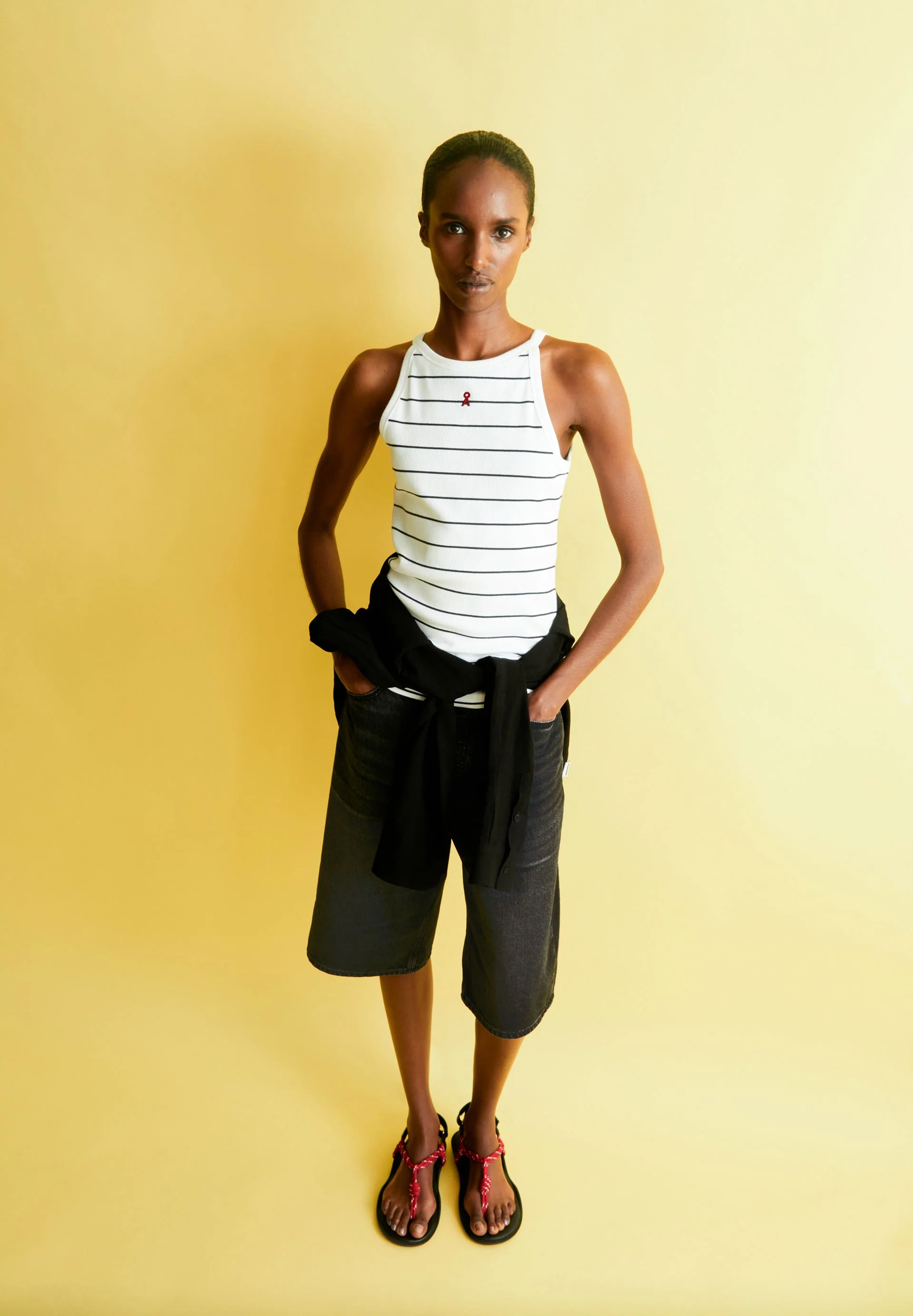 KATAALIN FINE STRIPES | white-black - Image 4